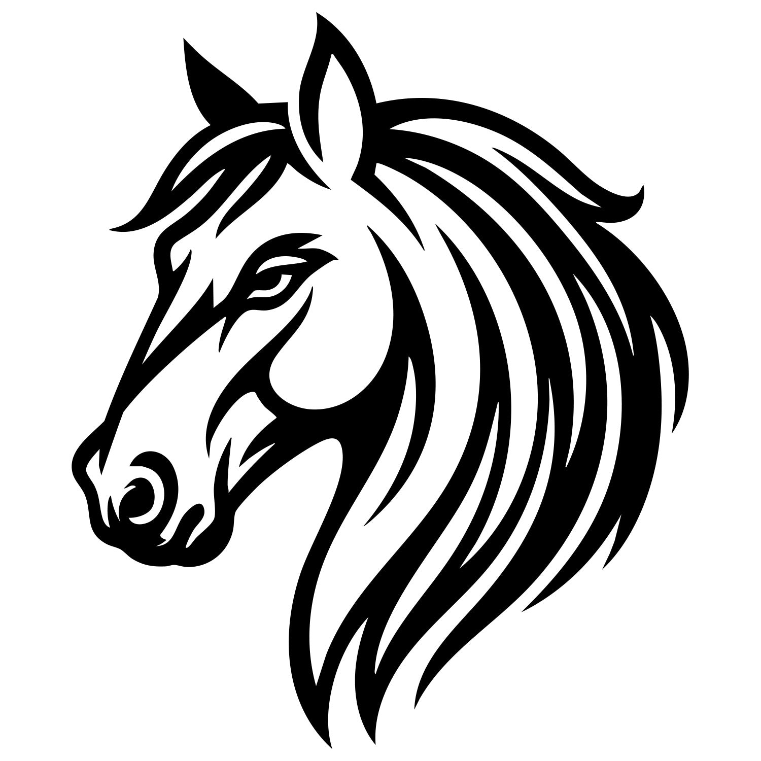 Horse Head DXF File – CNC Cutting Design | AFHORSE94