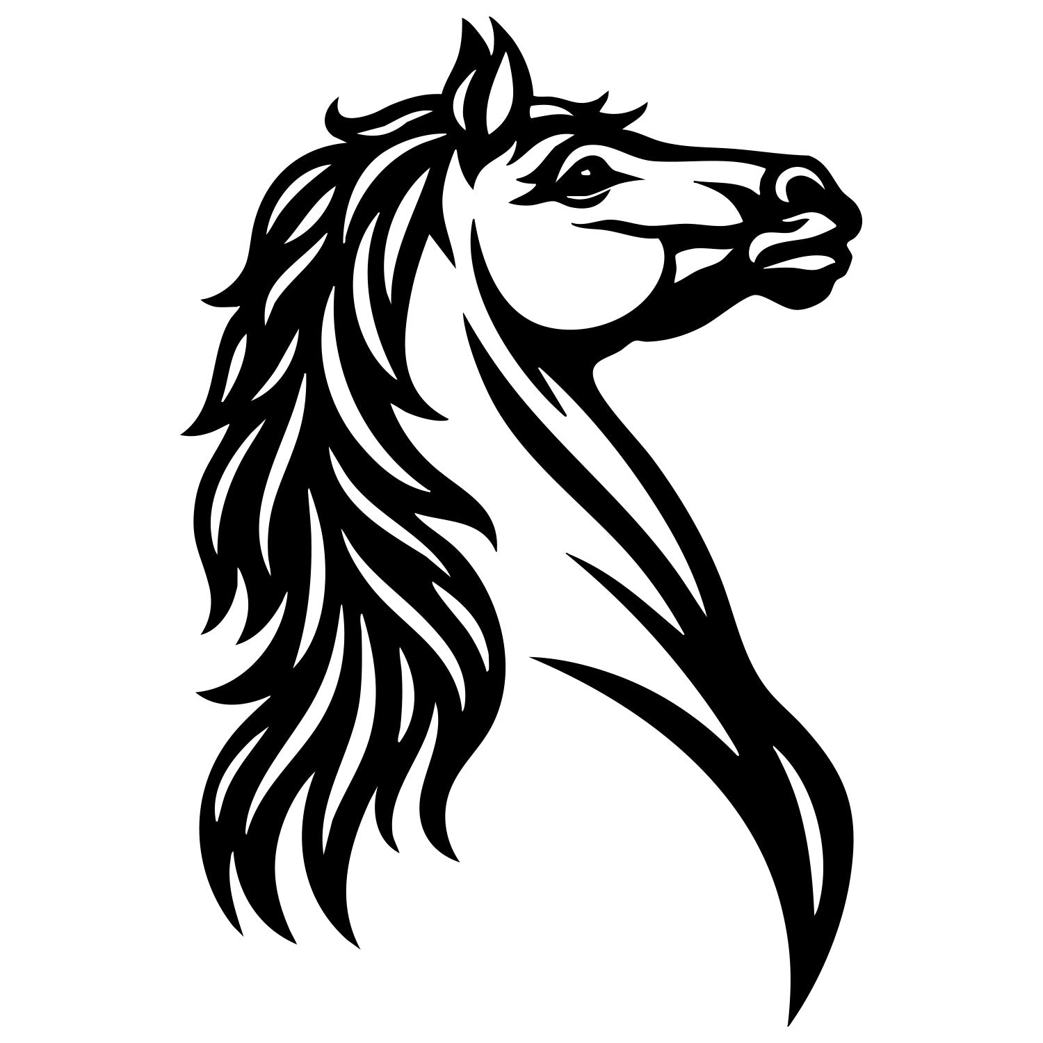 Horse Head DXF File – CNC Cutting Design | AFHORSE95