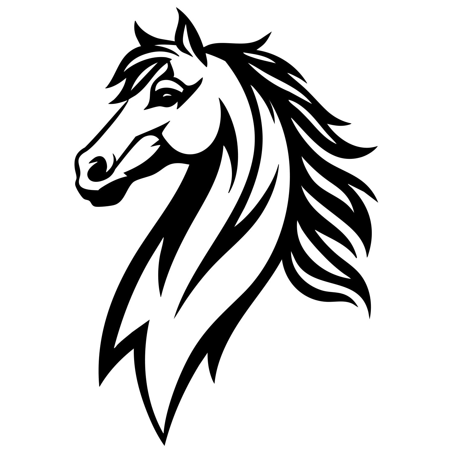 Horse Head DXF File – CNC Cutting Design | AFHORSE96