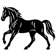 Horse Silhouette DXF File – CNC Cutting Design | AFHORSE147