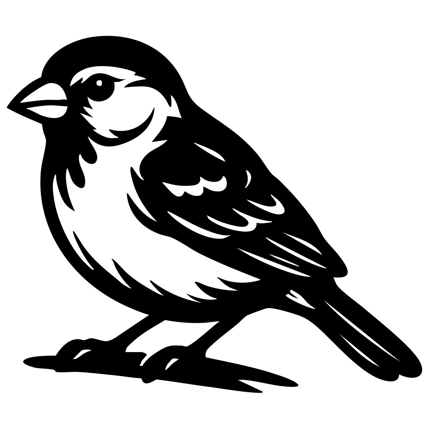 House Finch DXF File – CNC Cutting Design | ABFINCH100