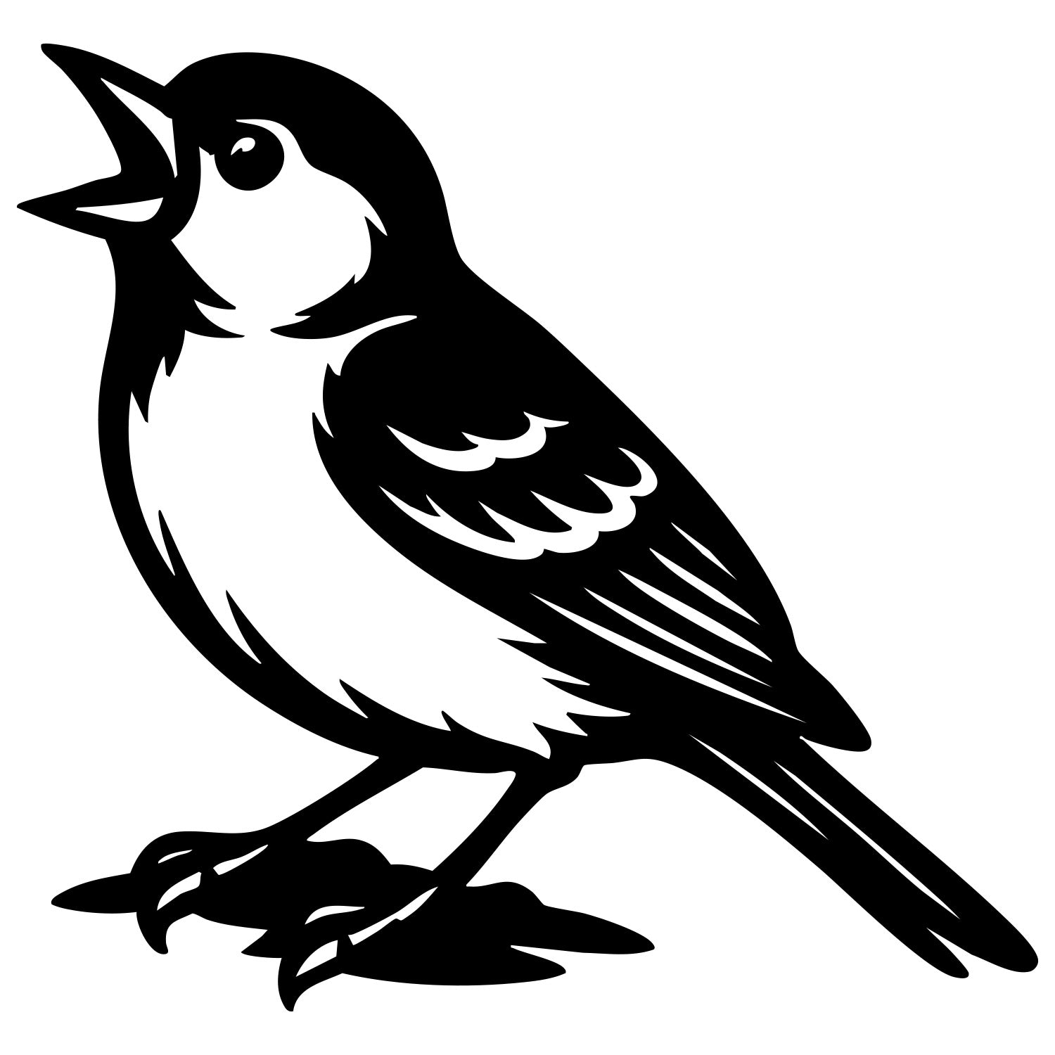 House Finch DXF File – CNC Cutting Design | ABFINCH103