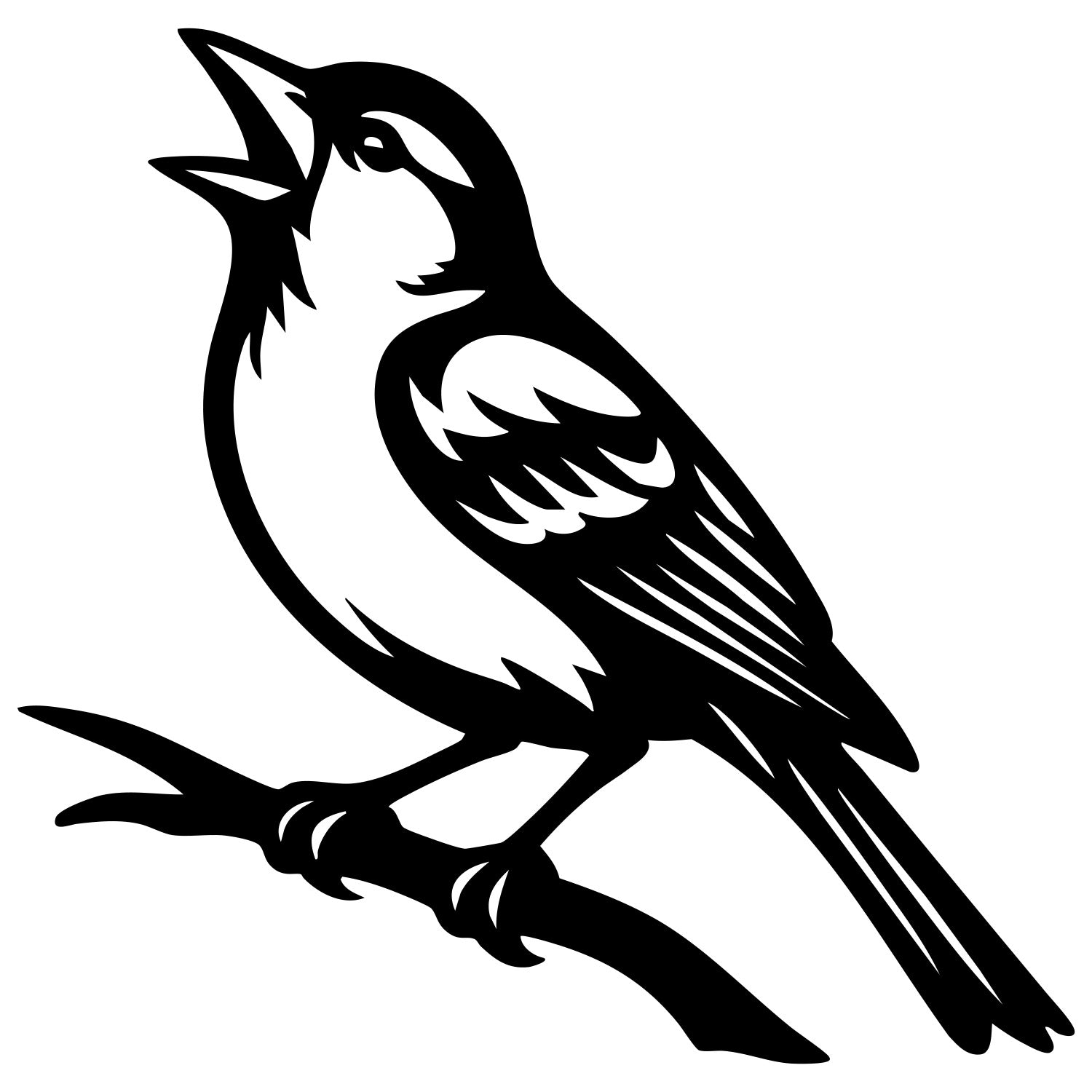 House Finch DXF File – CNC Cutting Design | ABFINCH107