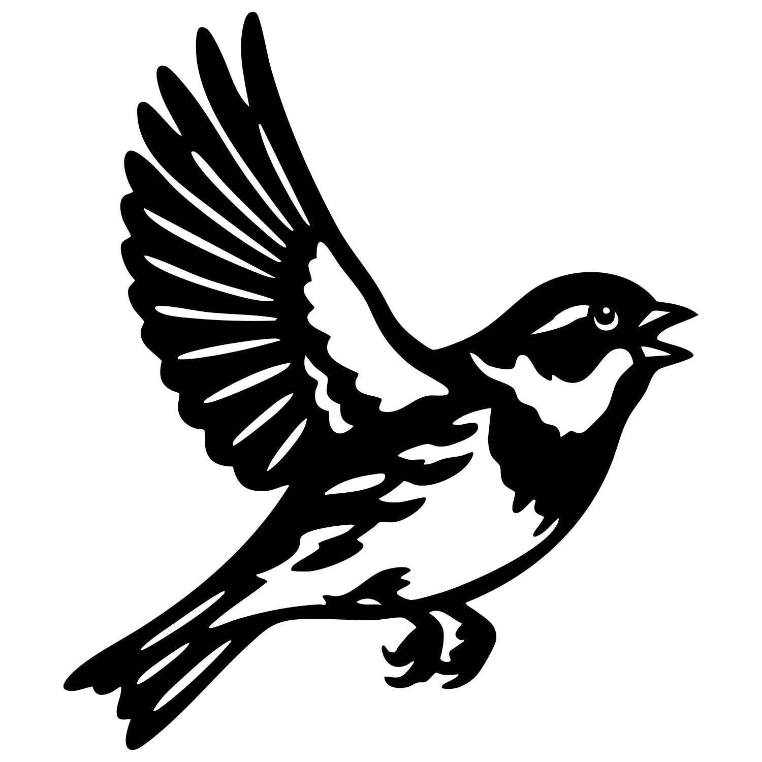 House Finch DXF File – CNC Cutting Design | ABFINCH118