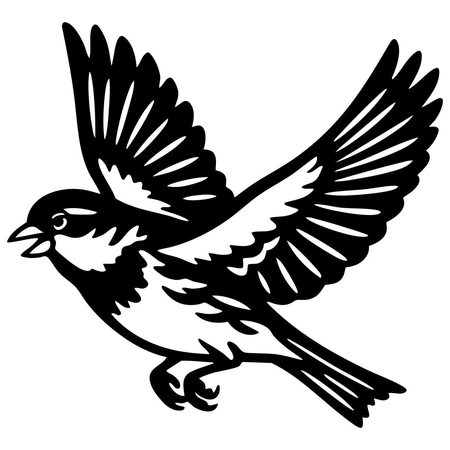 House Finch DXF File – CNC Cutting Design | ABFINCH119