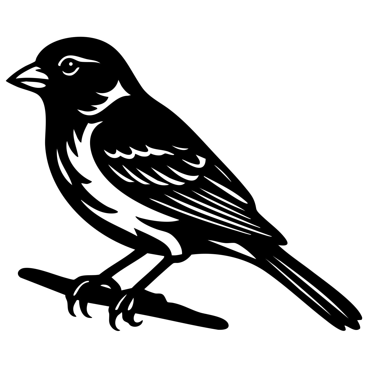 House Finch DXF File – CNC Cutting Design | ABFINCH128