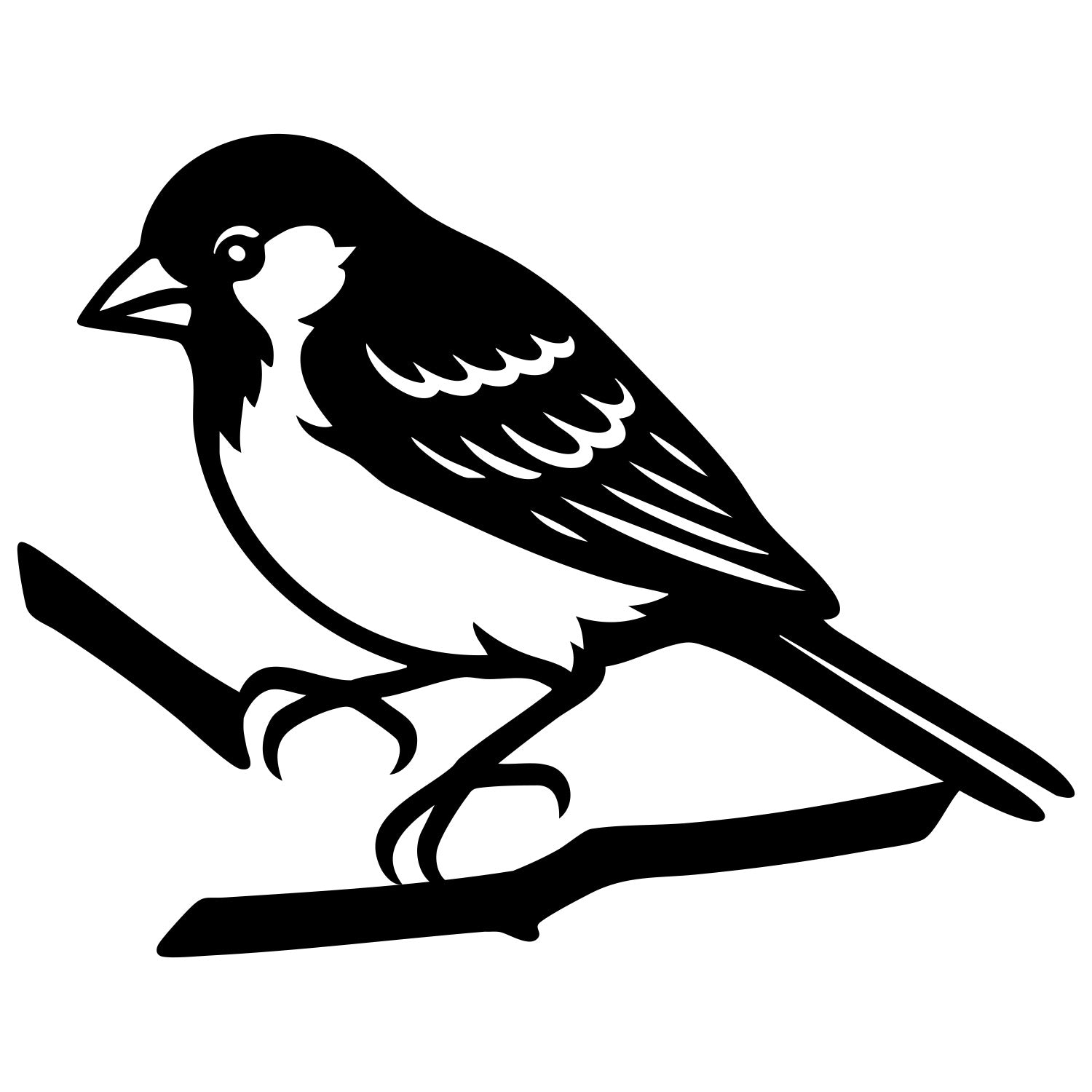 House Finch DXF File – CNC Cutting Design | ABFINCH139