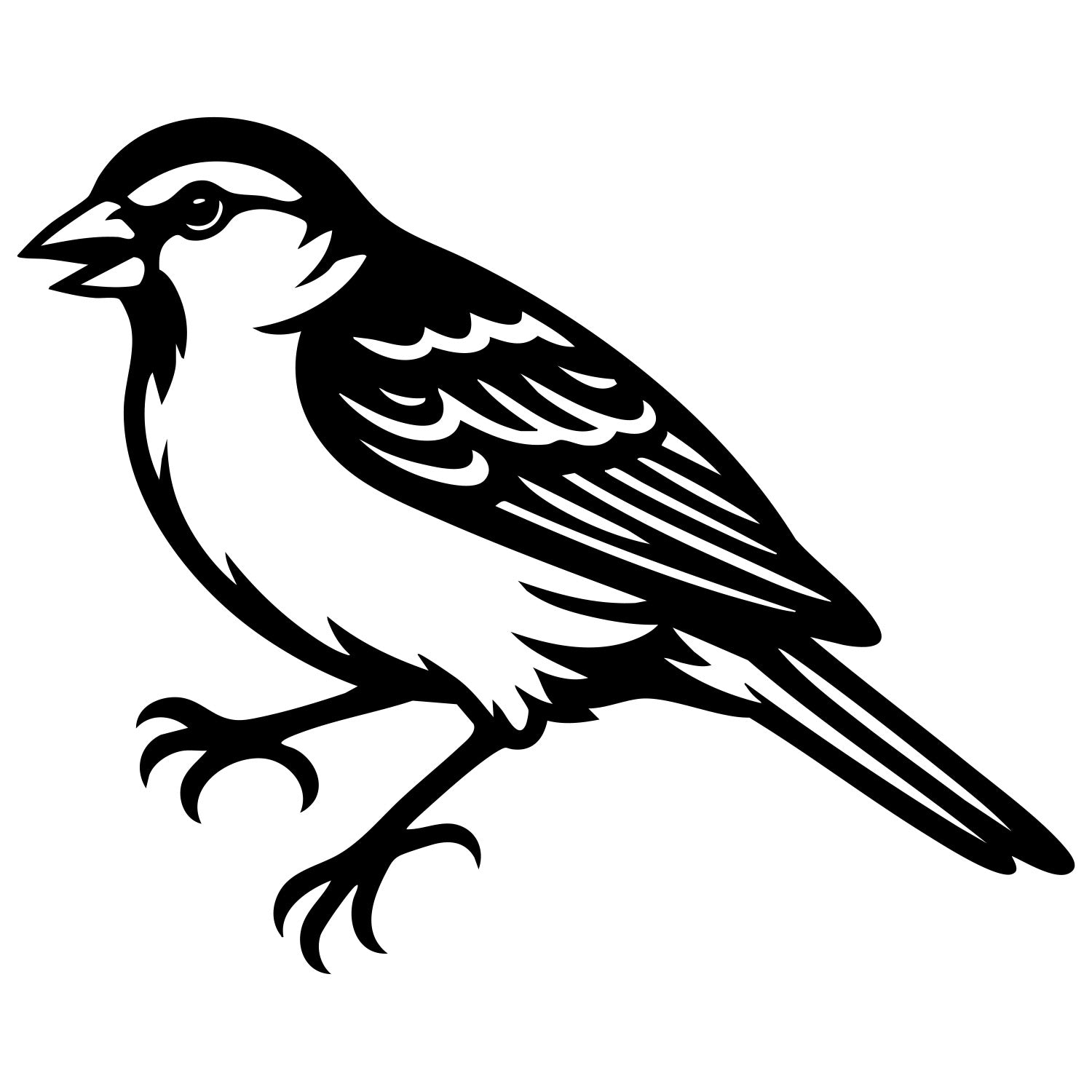 House Finch DXF File – CNC Cutting Design | ABFINCH143