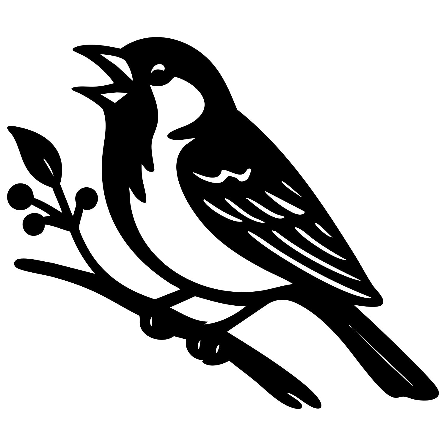 House Finch DXF File – CNC Cutting Design | ABFINCH15
