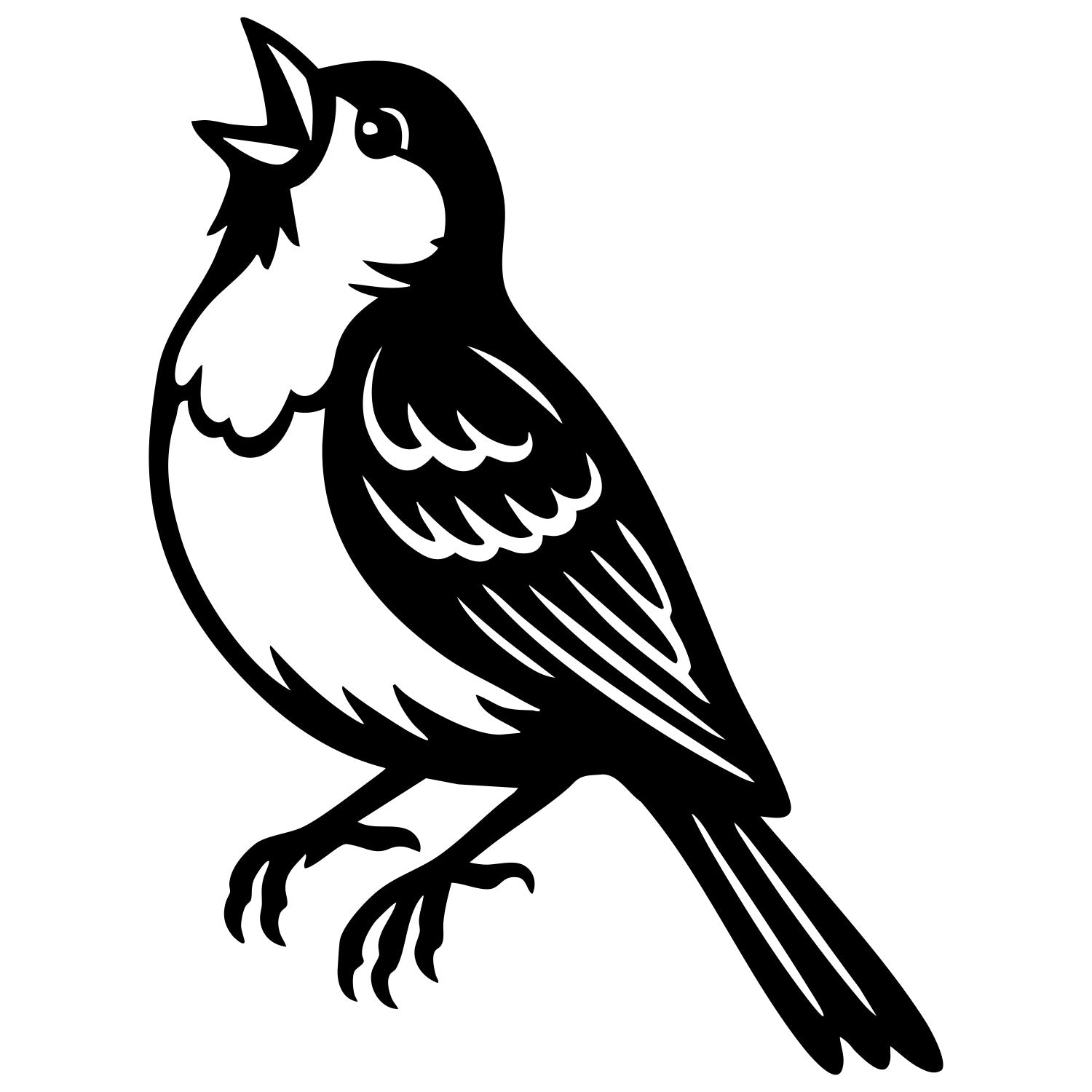 House Finch DXF File – CNC Cutting Design | ABFINCH157