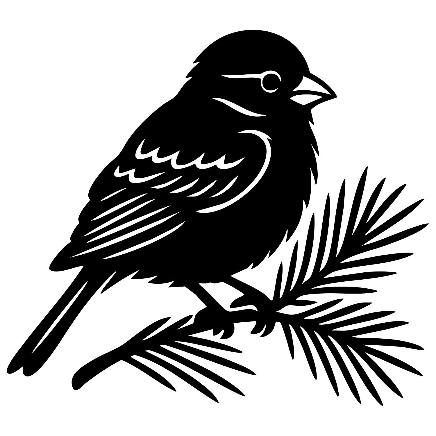 House Finch DXF File – CNC Cutting Design | ABFINCH45