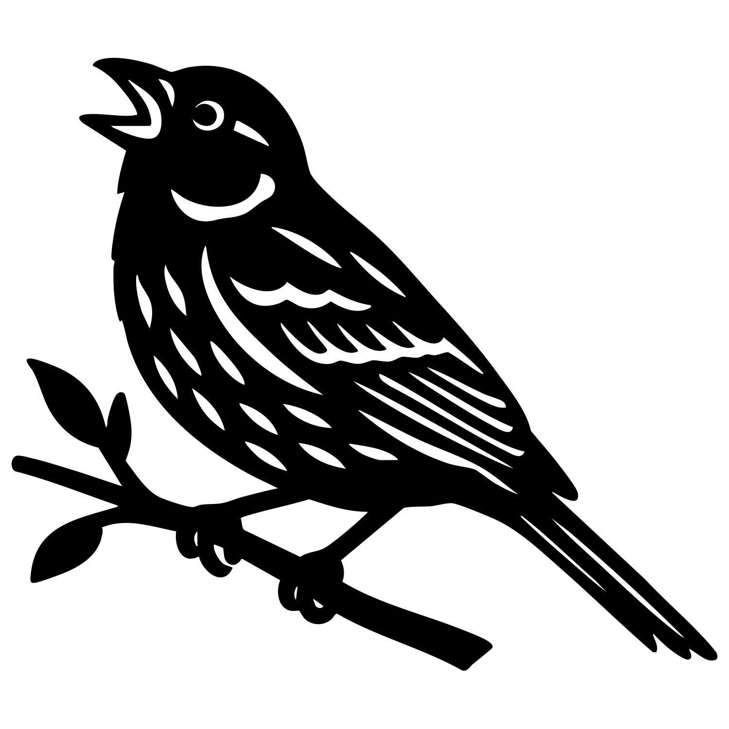 House Finch DXF File – CNC Cutting Design | ABFINCH8