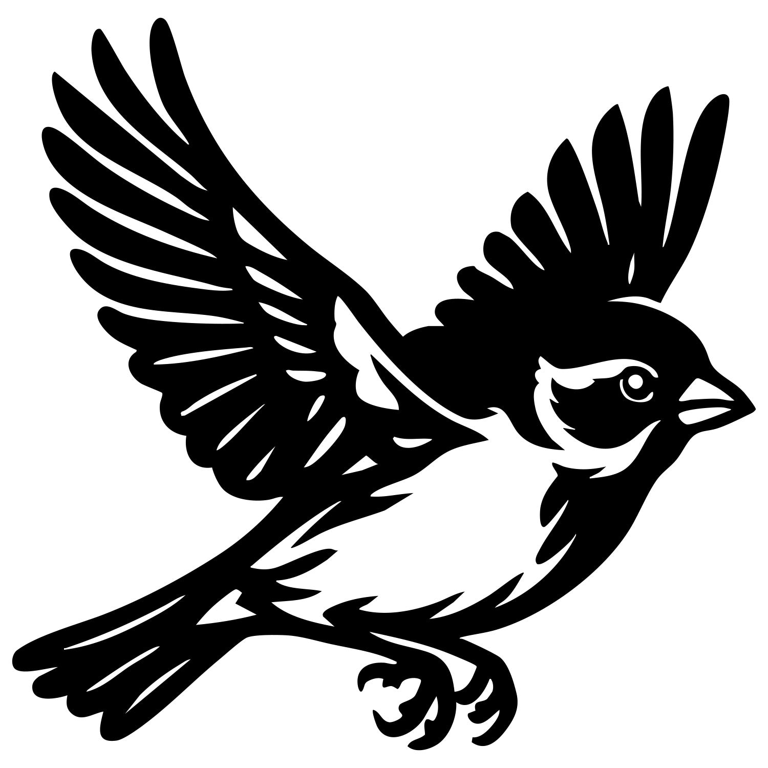 House Finch DXF File – CNC Cutting Design | ABFINCH97