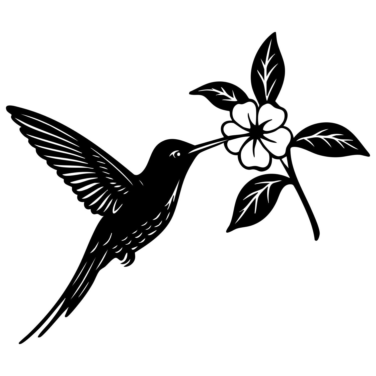 Hummingbird DXF File – CNC Cutting Design | ABHUMMINGBIRD1