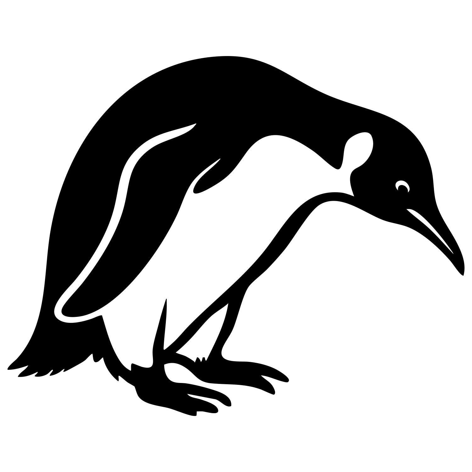 King Penguin DXF File – CNC Cutting Design | ABPENGUIN121