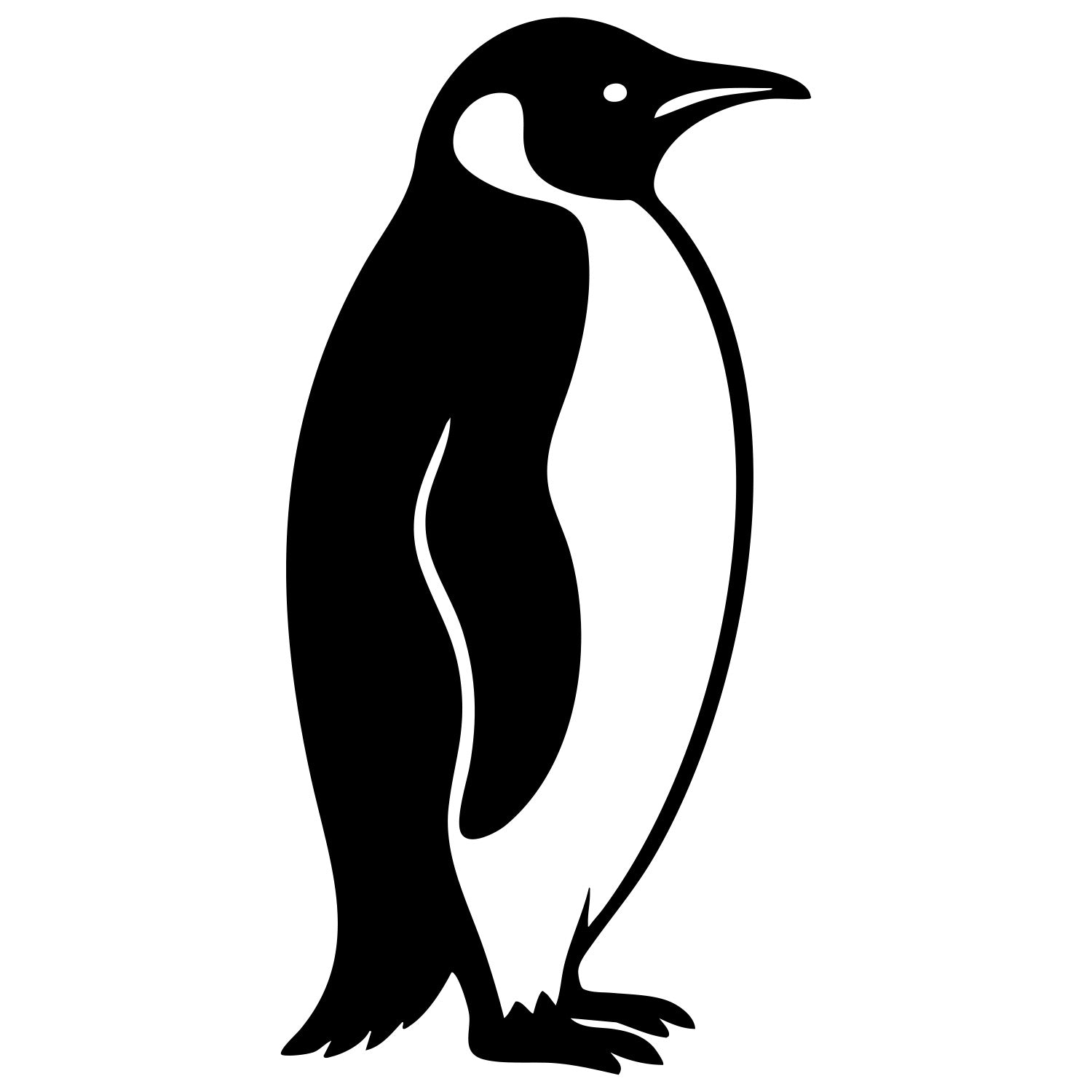 King Penguin DXF File – CNC Cutting Design | ABPENGUIN126