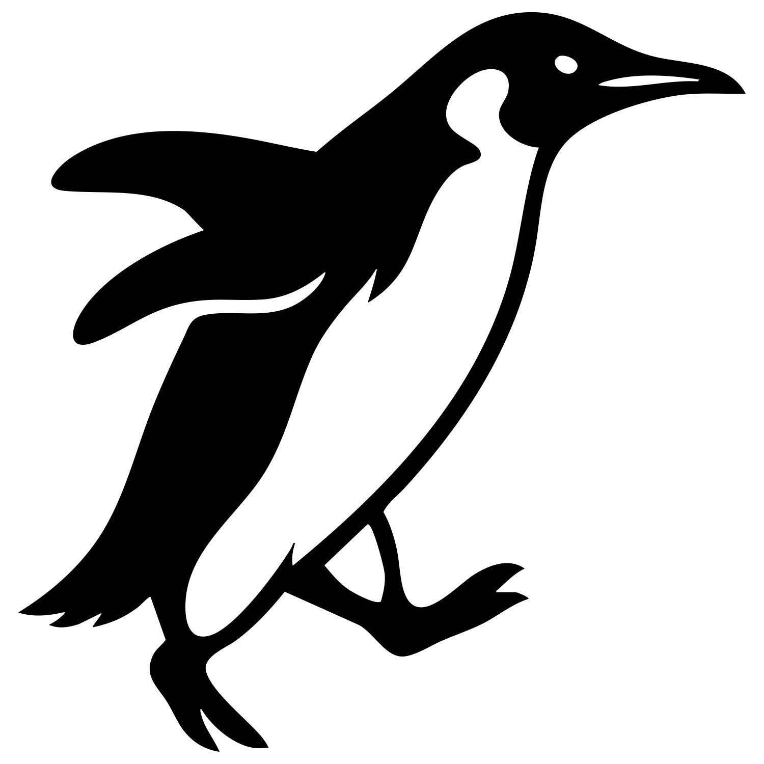 King Penguin DXF File – CNC Cutting Design | ABPENGUIN129