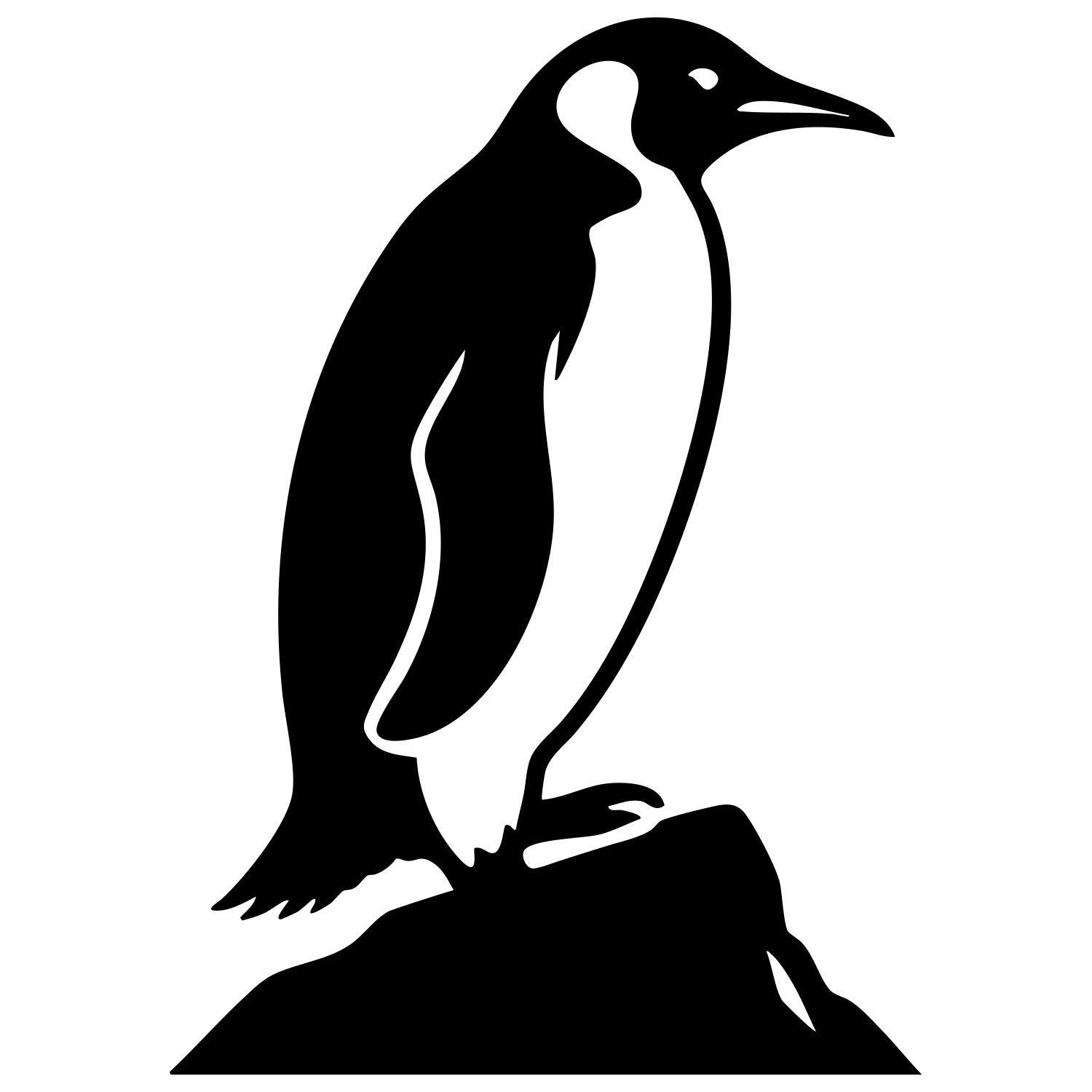 King Penguin DXF File – CNC Cutting Design | ABPENGUIN132