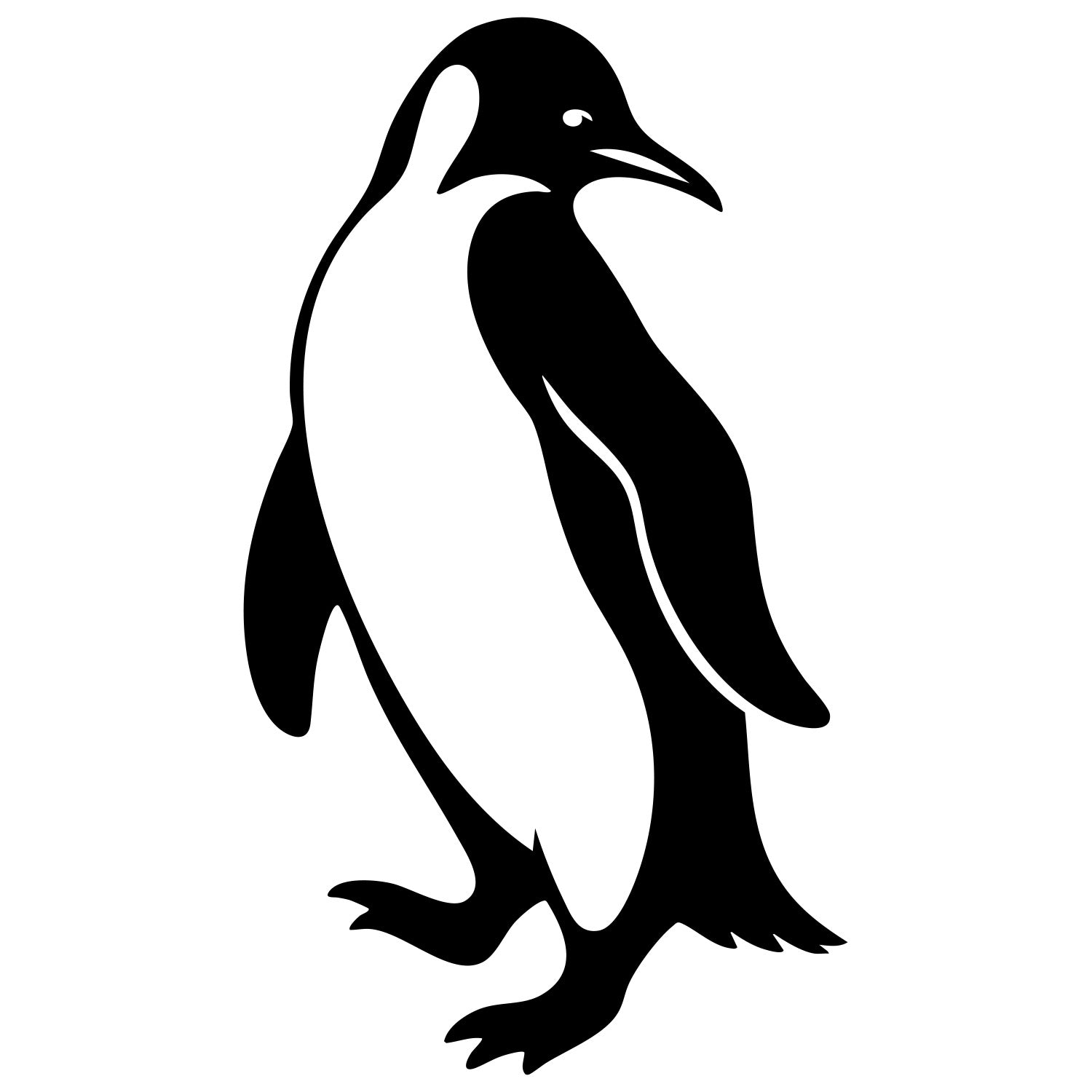 King Penguin DXF File – CNC Cutting Design | ABPENGUIN134
