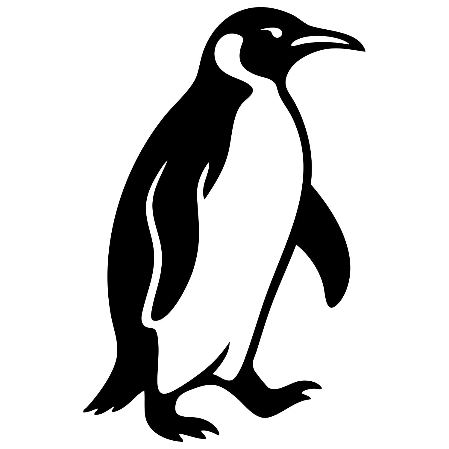 King Penguin DXF File – CNC Cutting Design | ABPENGUIN139