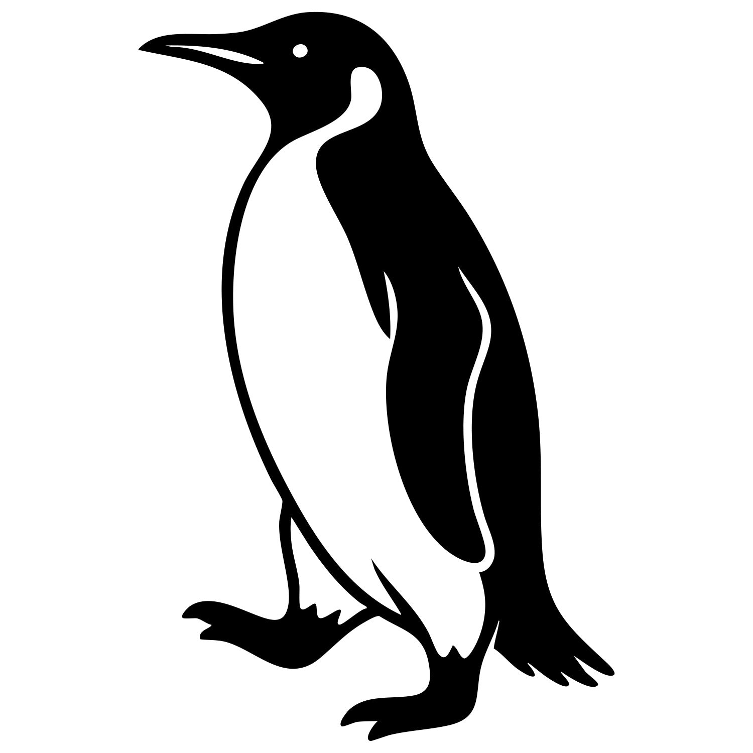 King Penguin DXF File – CNC Cutting Design | ABPENGUIN141
