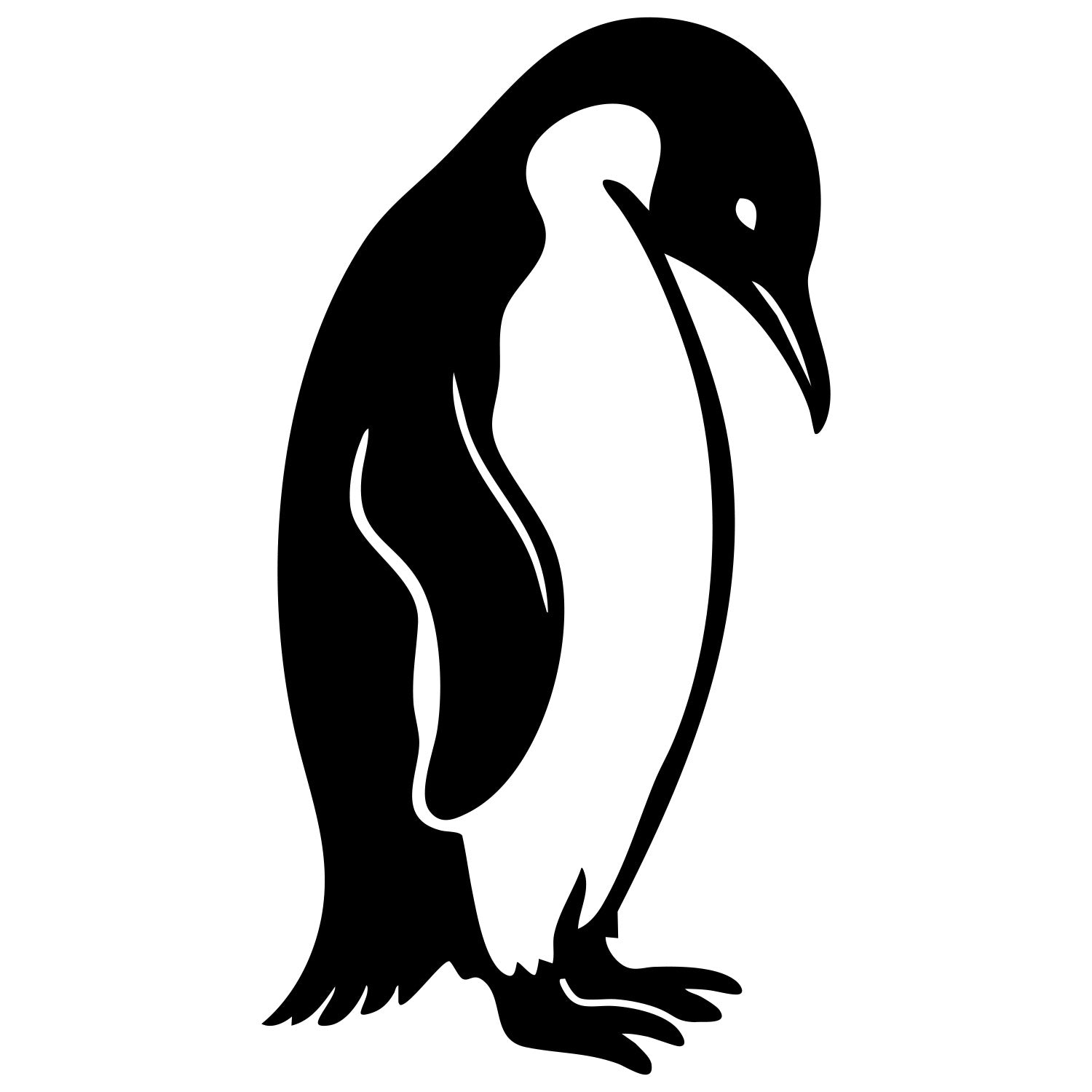 King Penguin DXF File – CNC Cutting Design | ABPENGUIN143