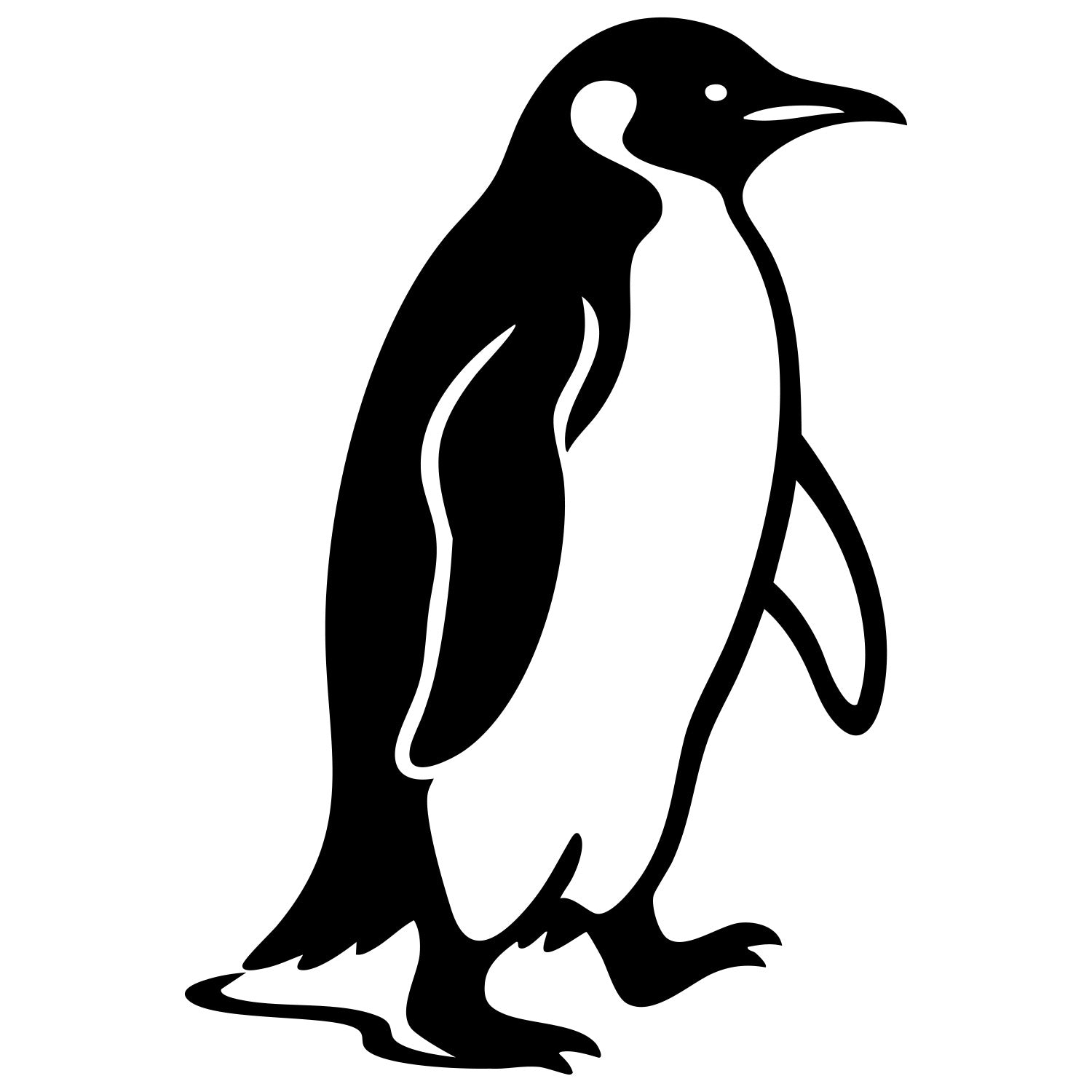 King Penguin DXF File – CNC Cutting Design | ABPENGUIN147