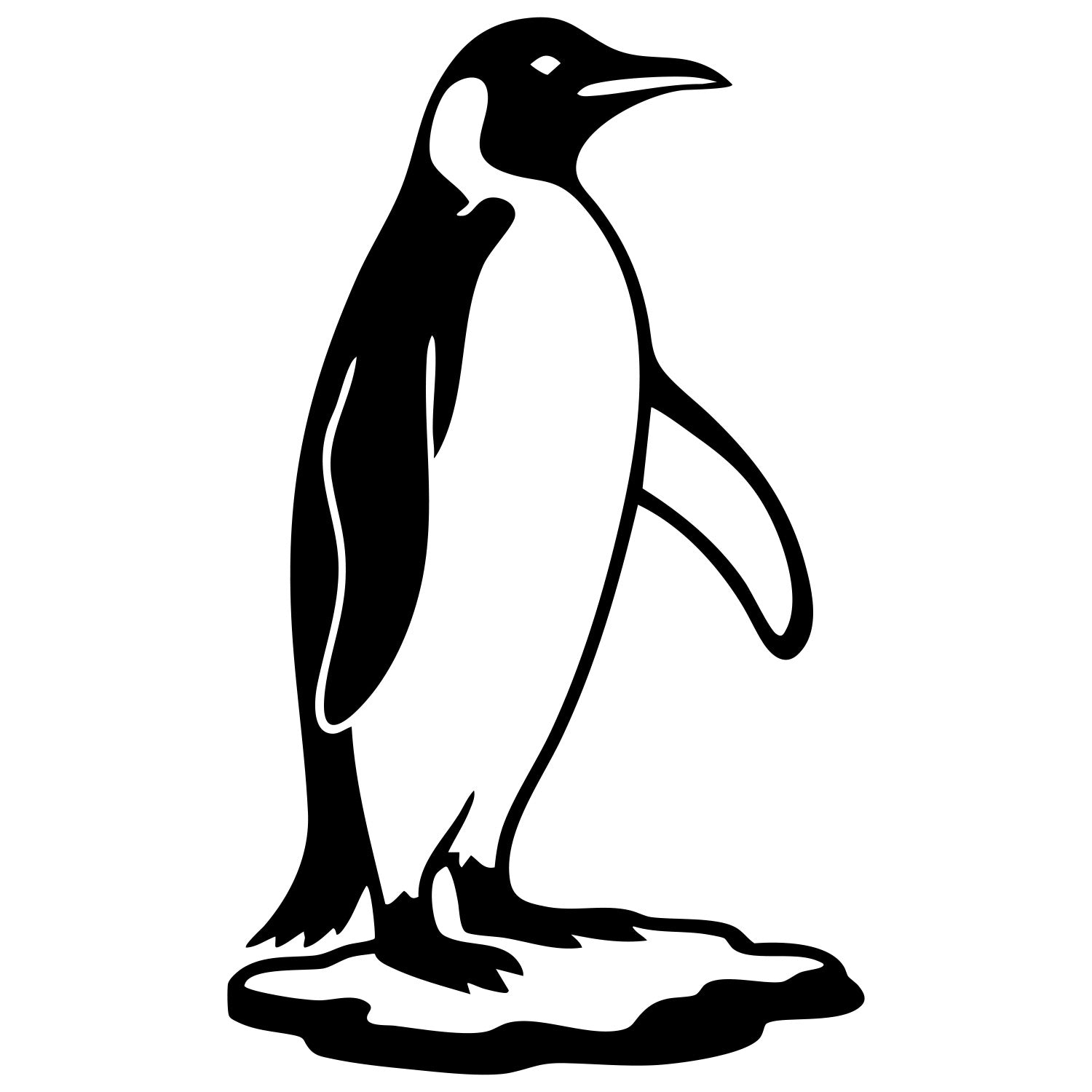 King Penguin DXF File – CNC Cutting Design | ABPENGUIN53