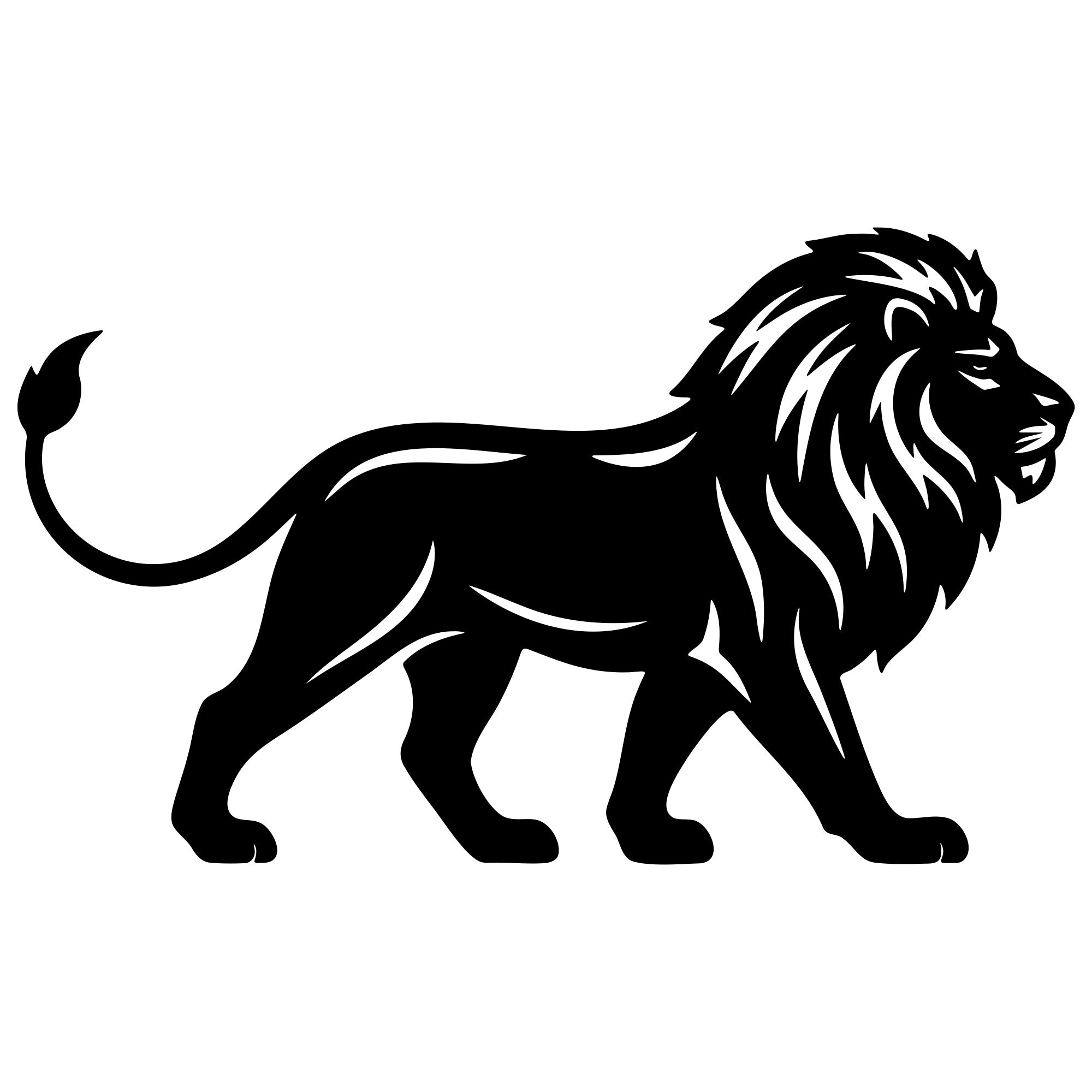 Lion DXF File – CNC Cutting Design | AWLION253