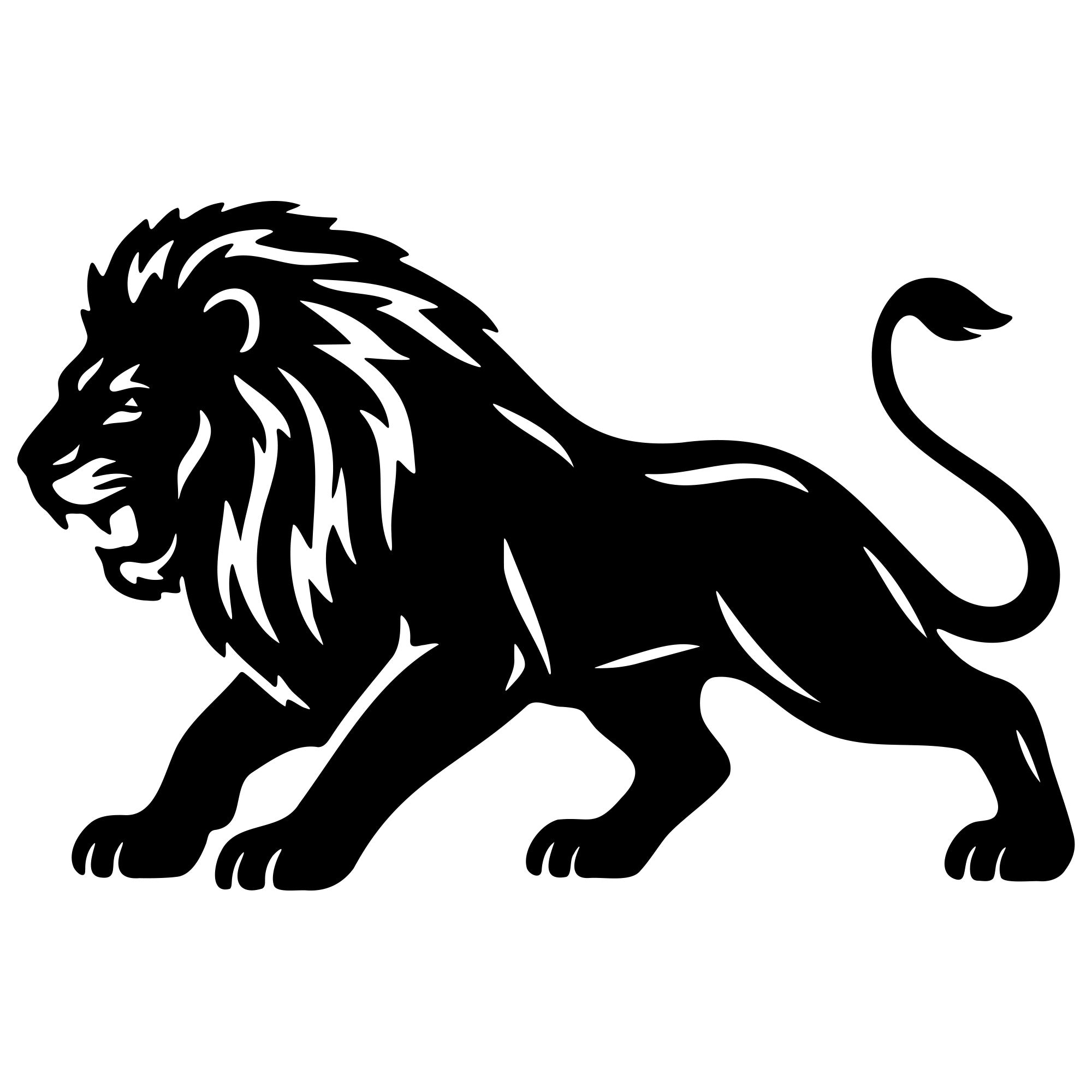 Lion DXF File – CNC Cutting Design | AWLION254