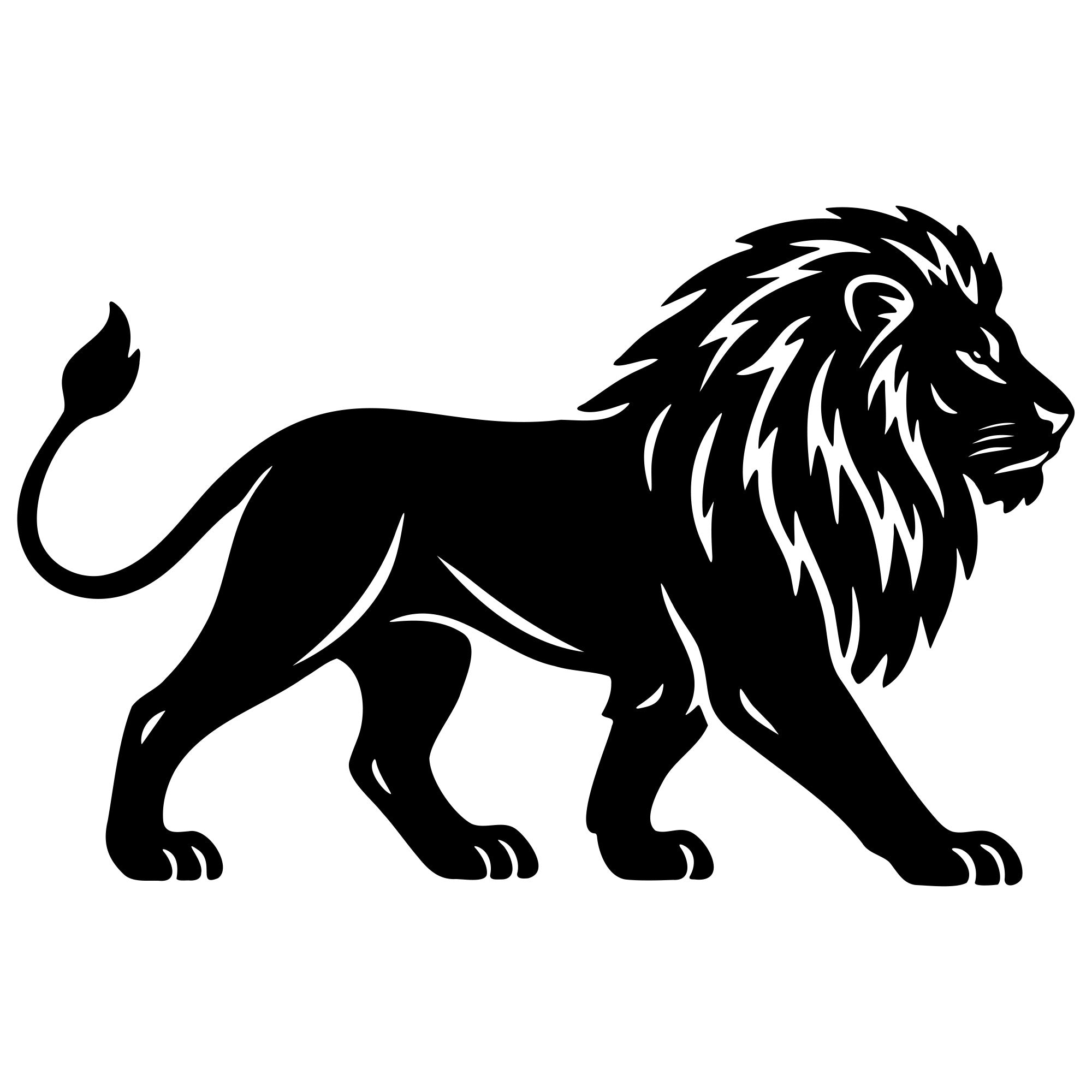 Lion DXF File – CNC Cutting Design | AWLION255