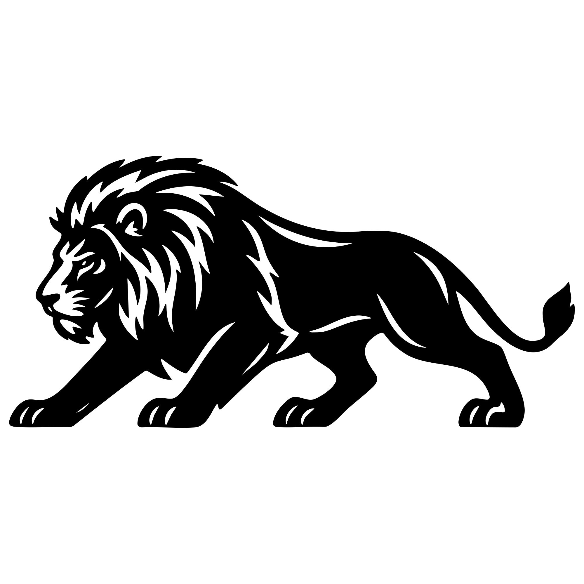 Lion DXF File – CNC Cutting Design | AWLION258