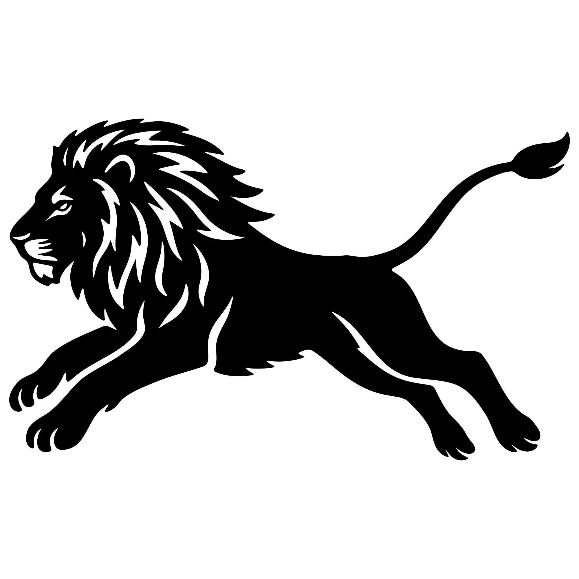 Lion DXF File – CNC Cutting Design | AWLION261