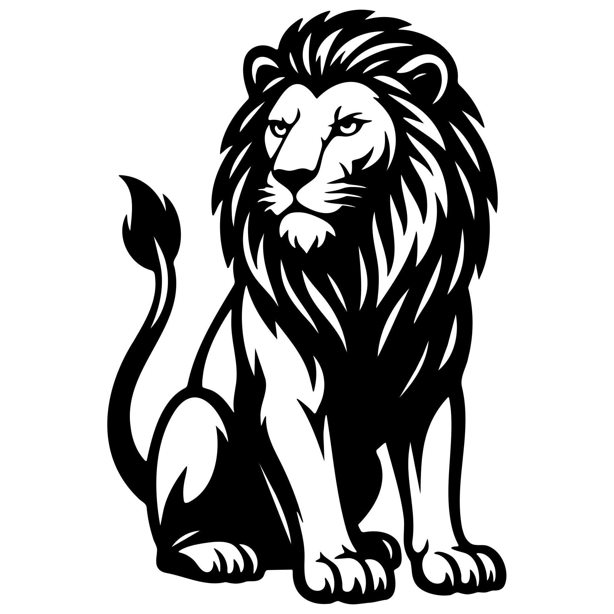 Lion DXF File – CNC Cutting Design | AWLION265