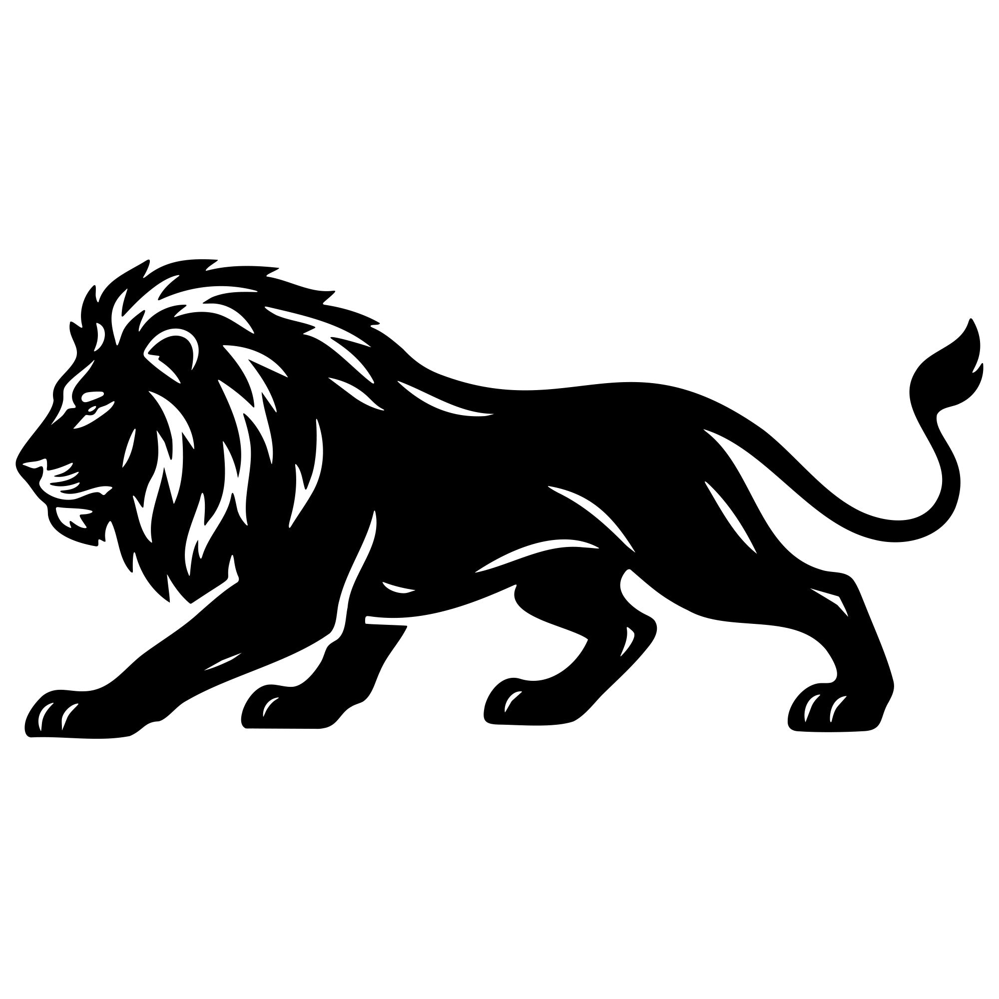 Lion DXF File – CNC Cutting Design | AWLION267