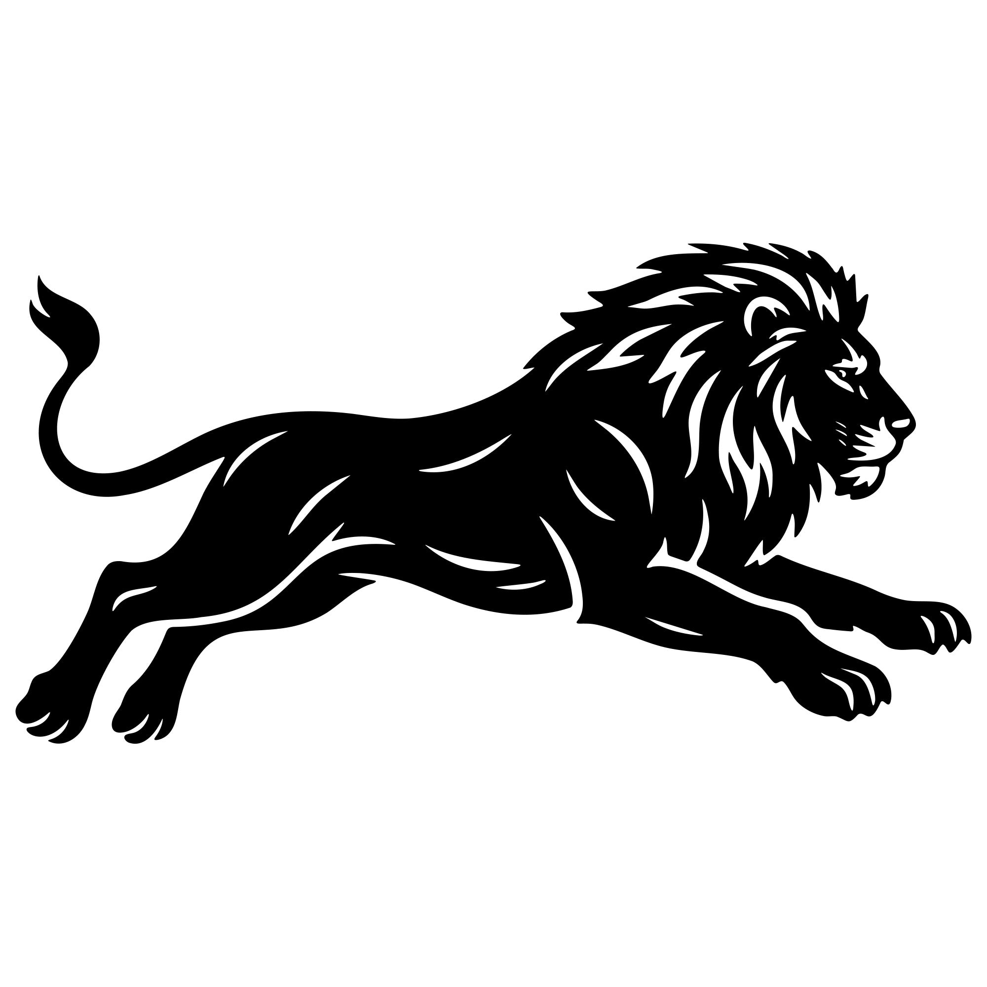 Lion DXF File – CNC Cutting Design | AWLION268