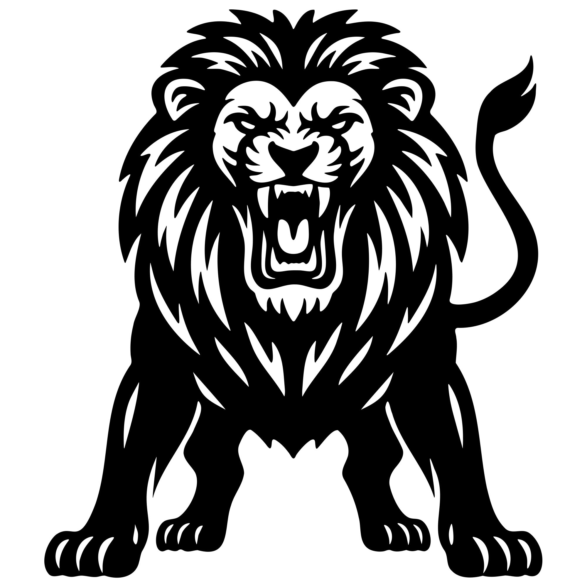 Lion DXF File – CNC Cutting Design | AWLION272