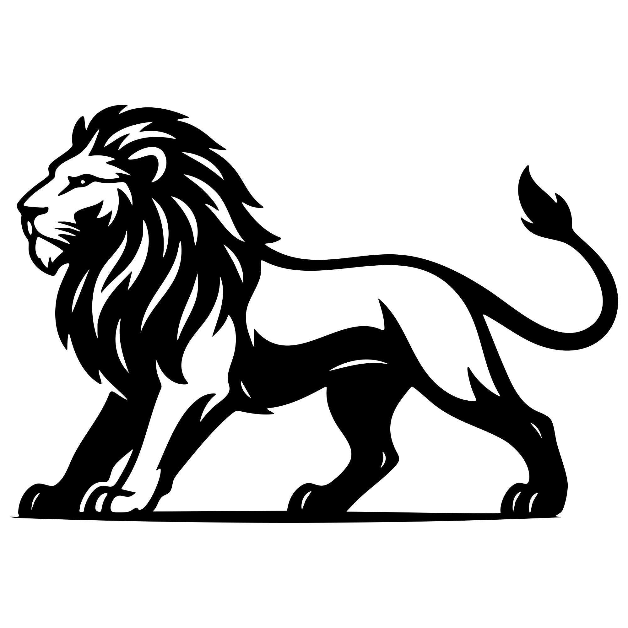 Lion DXF File – CNC Cutting Design | AWLION274