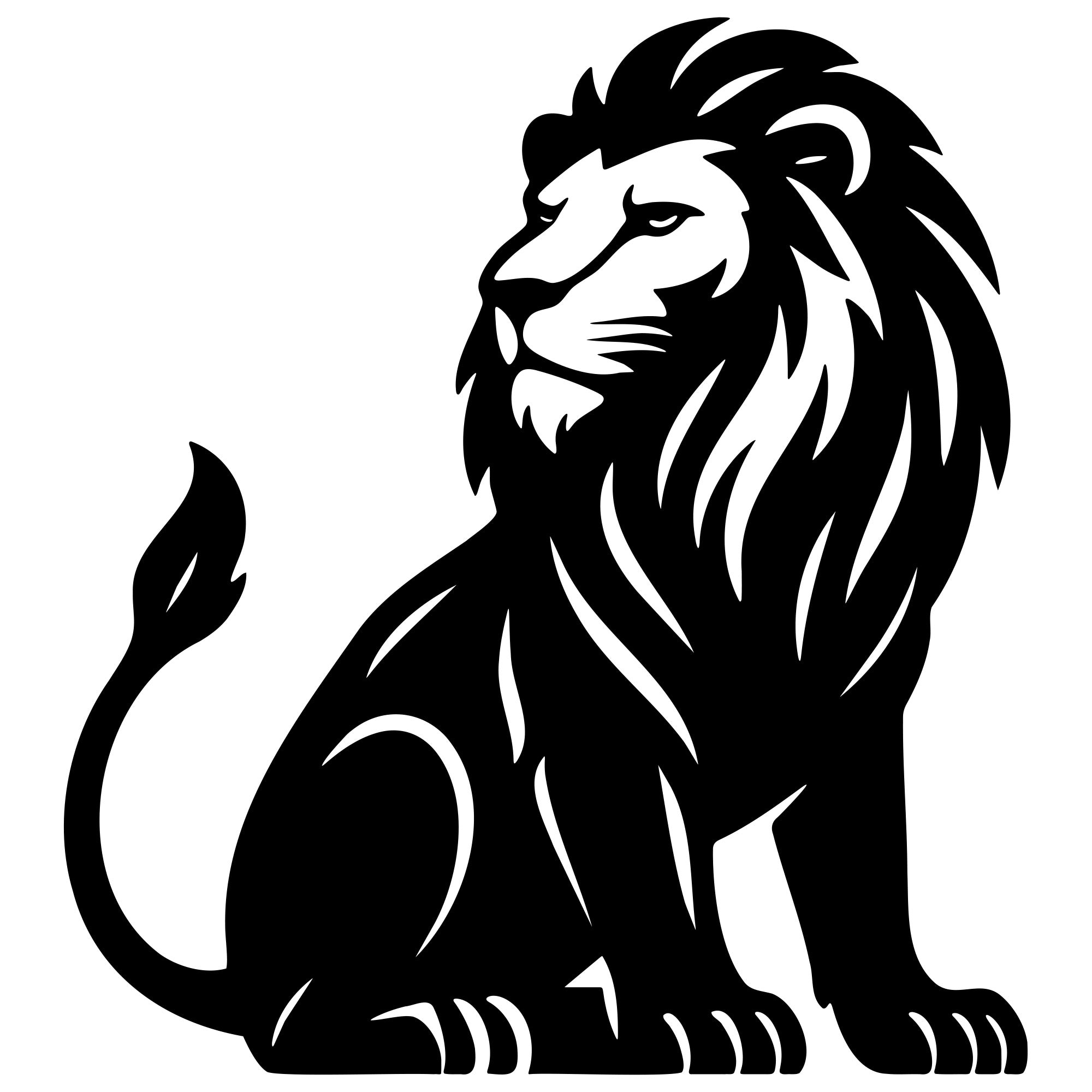 Lion DXF File – CNC Cutting Design | AWLION275