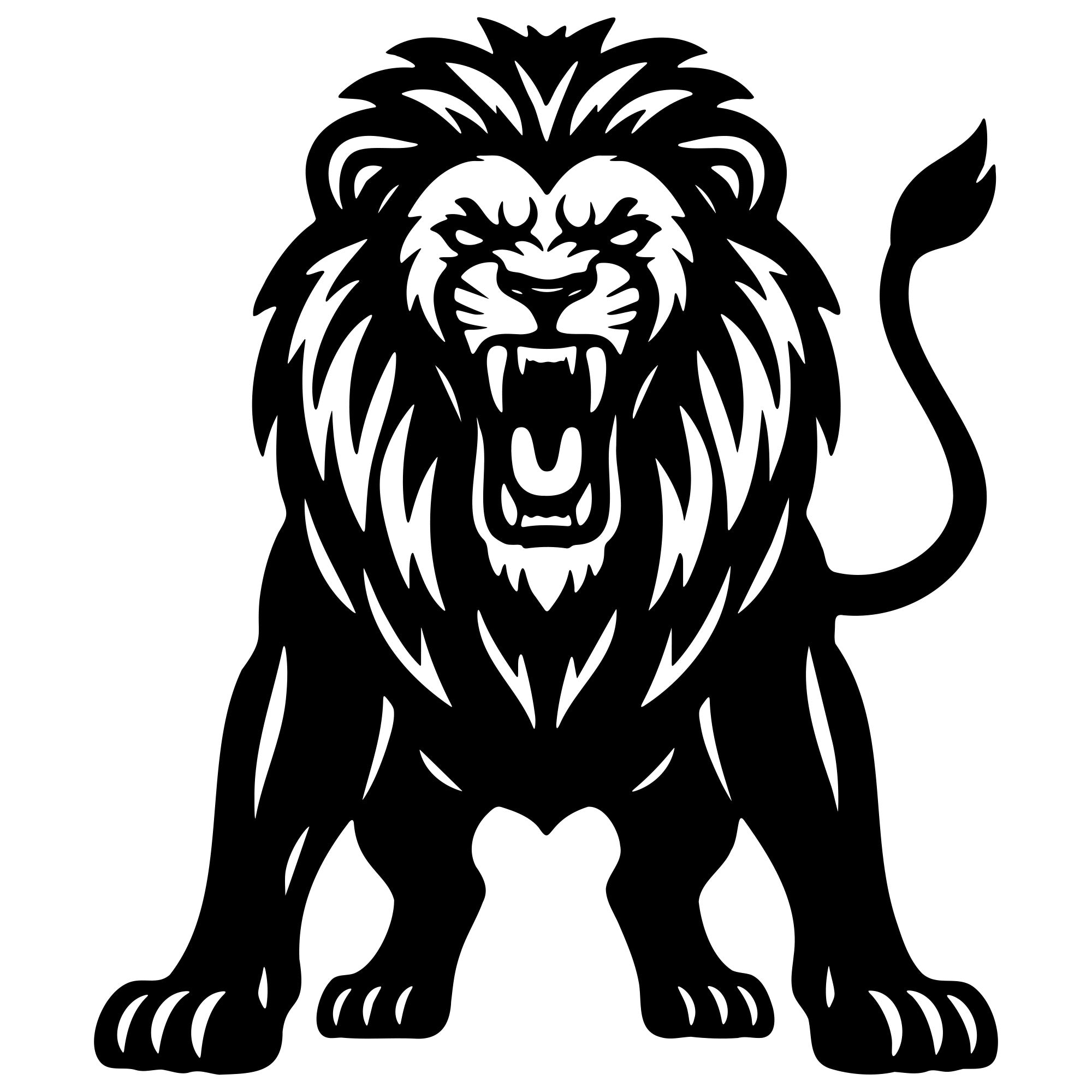 Lion DXF File – CNC Cutting Design | AWLION277
