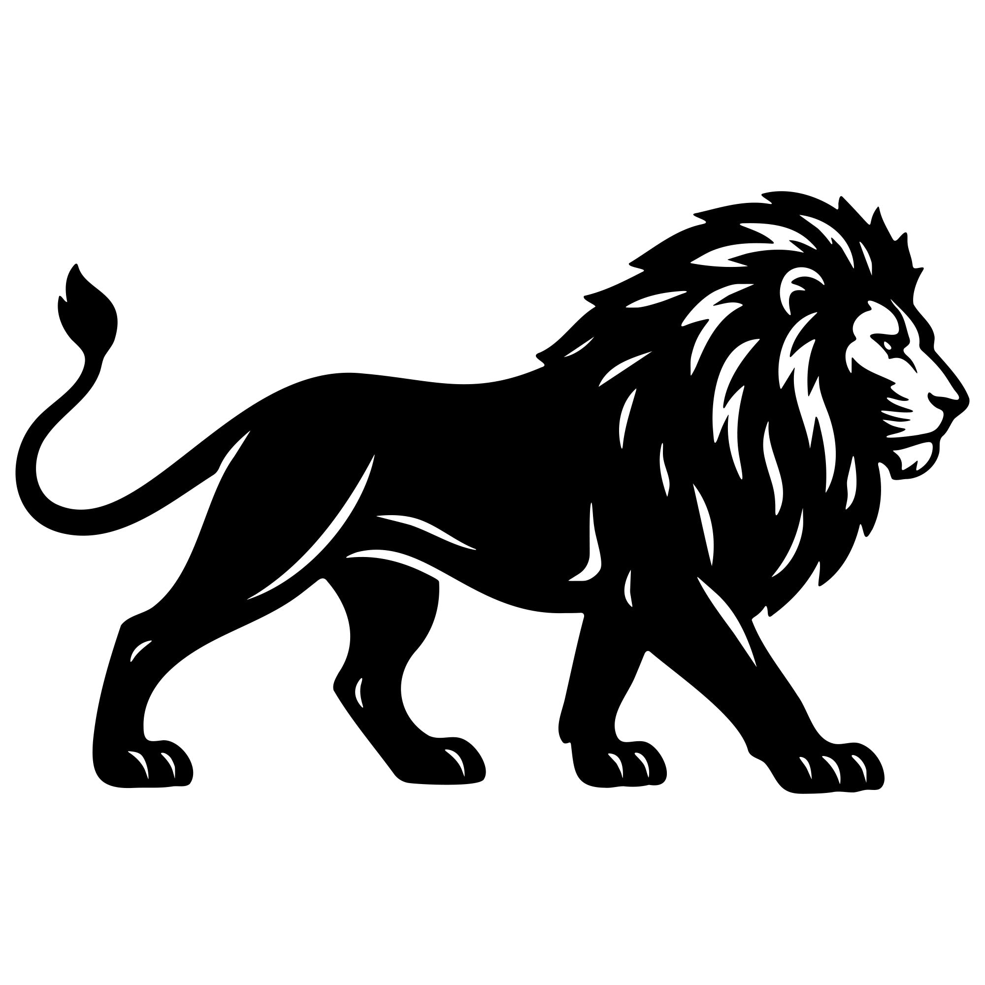 Lion DXF File – CNC Cutting Design | AWLION279