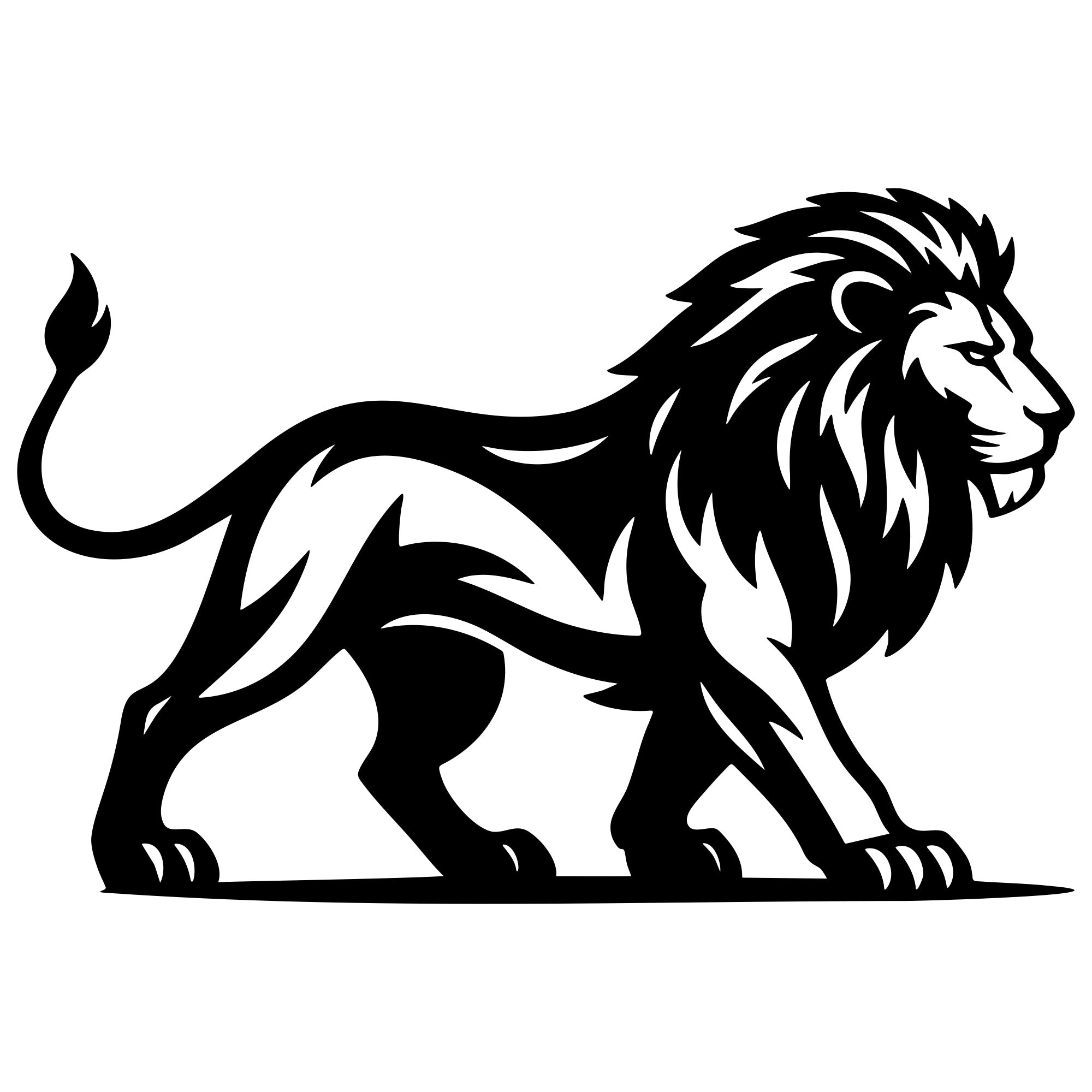 Lion DXF File – CNC Cutting Design | AWLION281