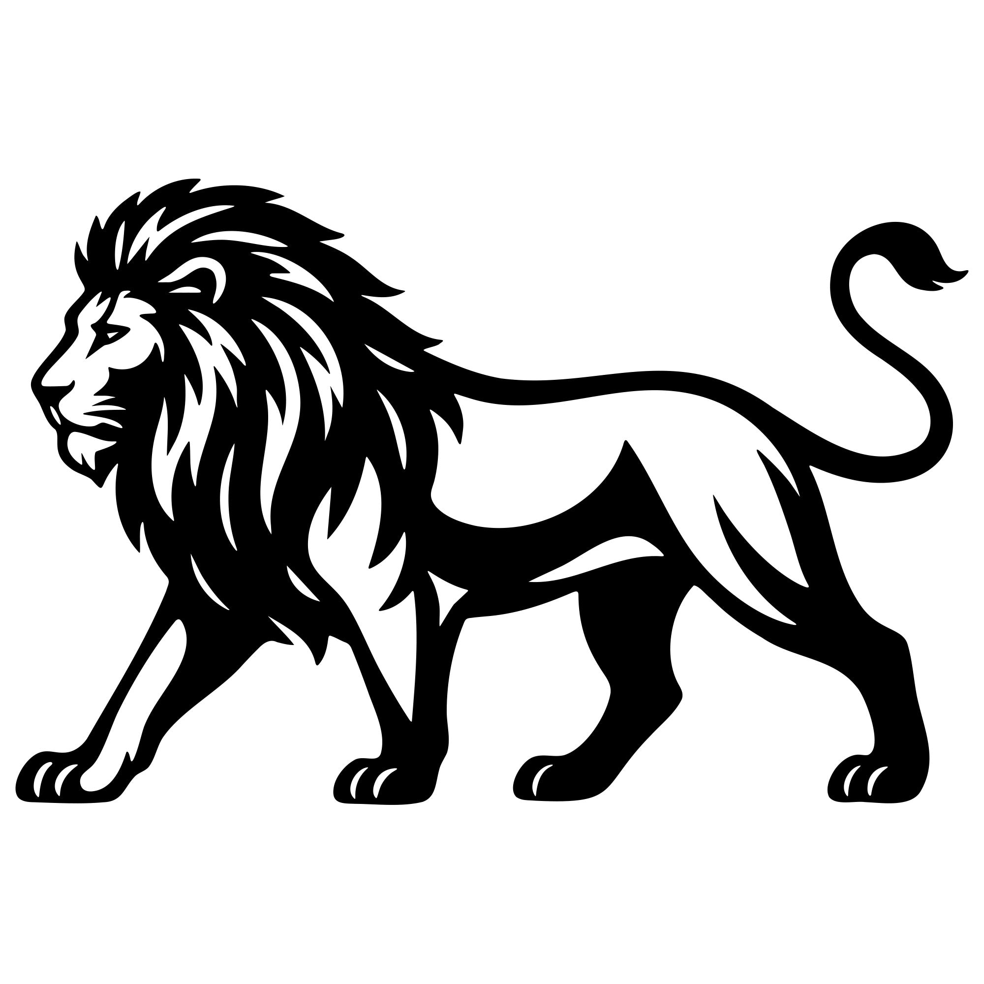 Lion DXF File – CNC Cutting Design | AWLION284