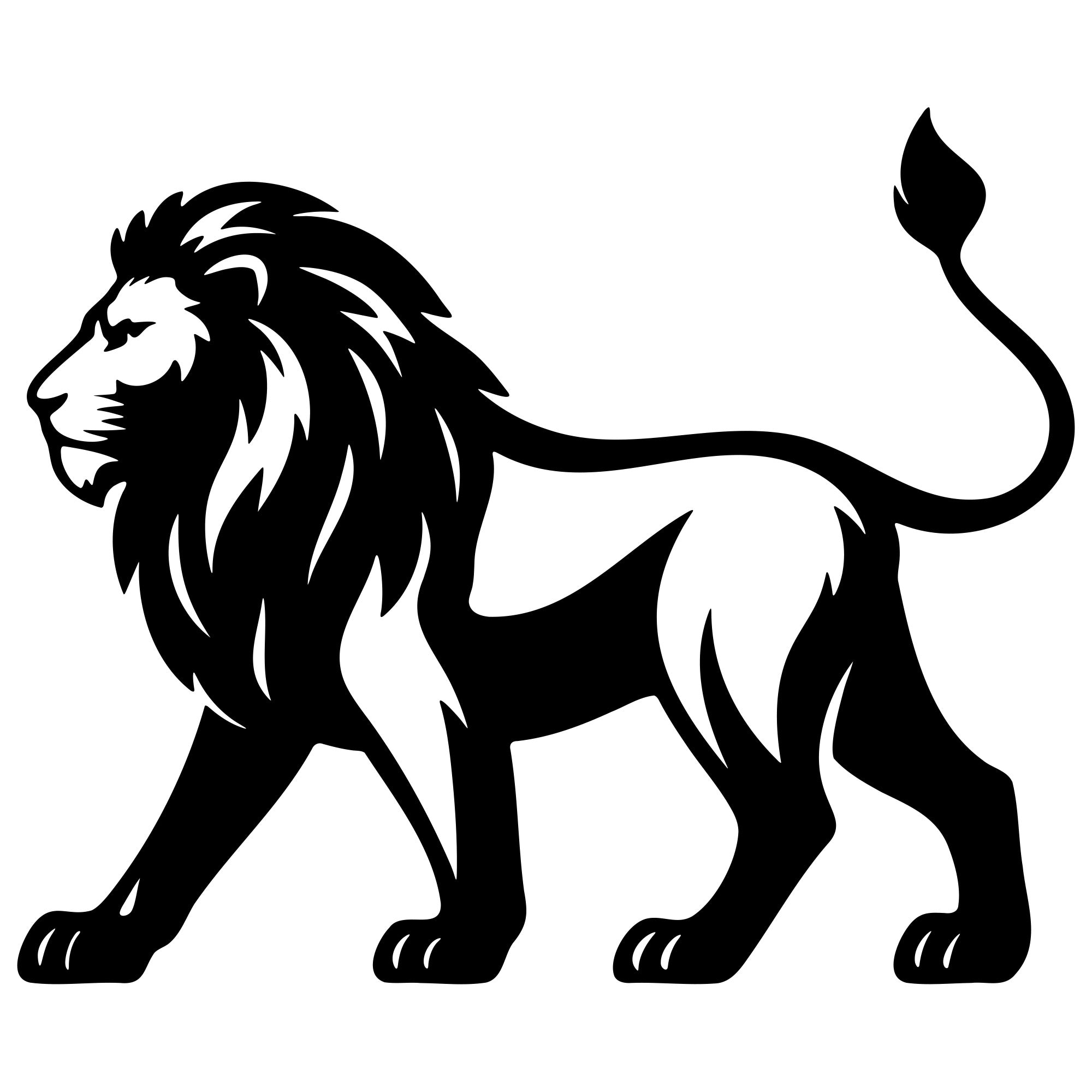 Lion DXF File – CNC Cutting Design | AWLION288