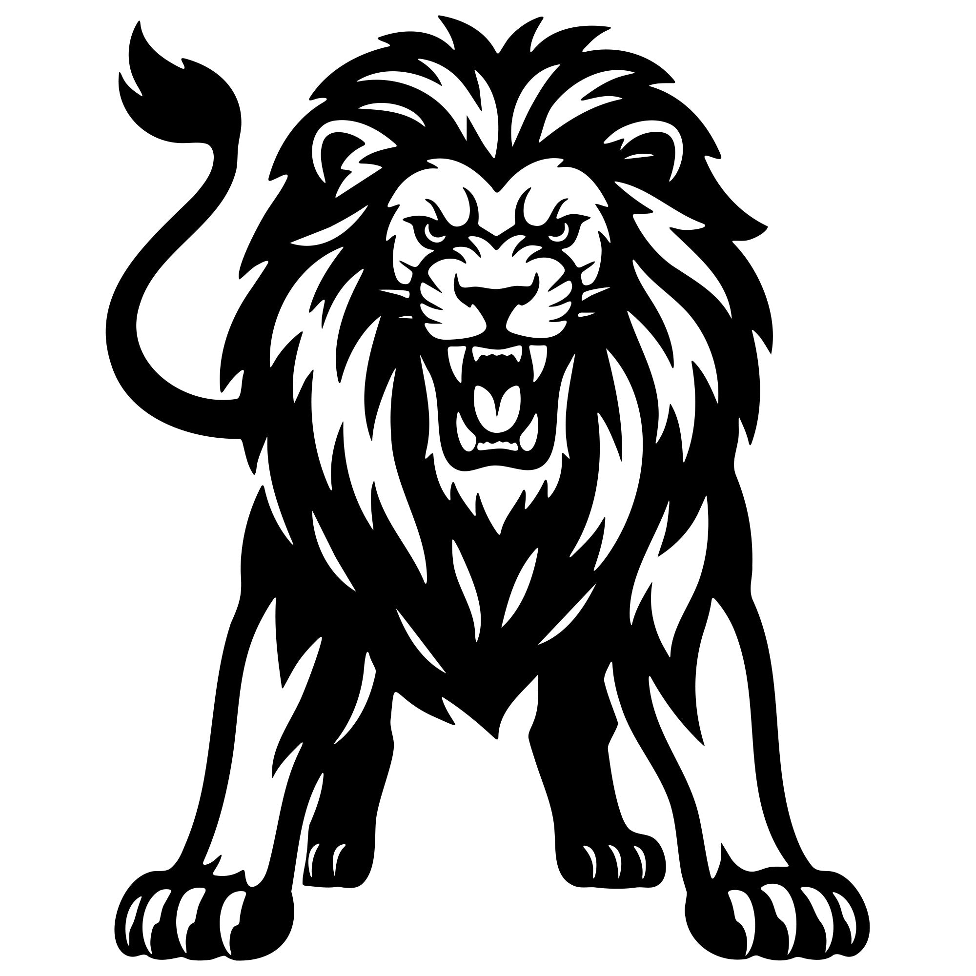 Lion DXF File – CNC Cutting Design | AWLION292