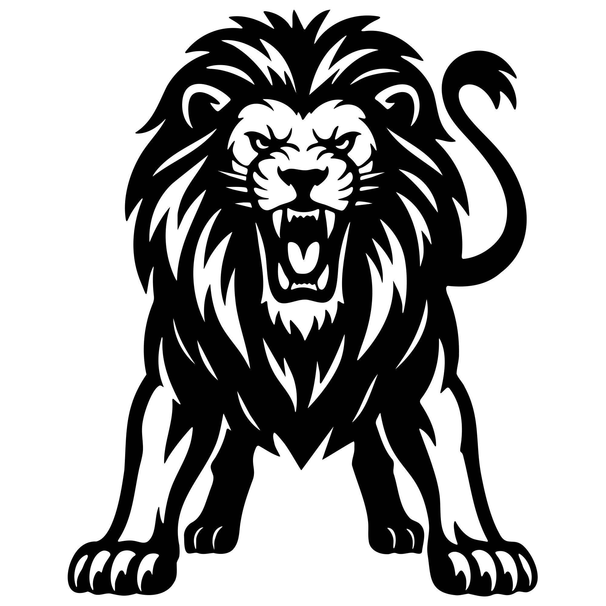 Lion DXF File – CNC Cutting Design | AWLION293