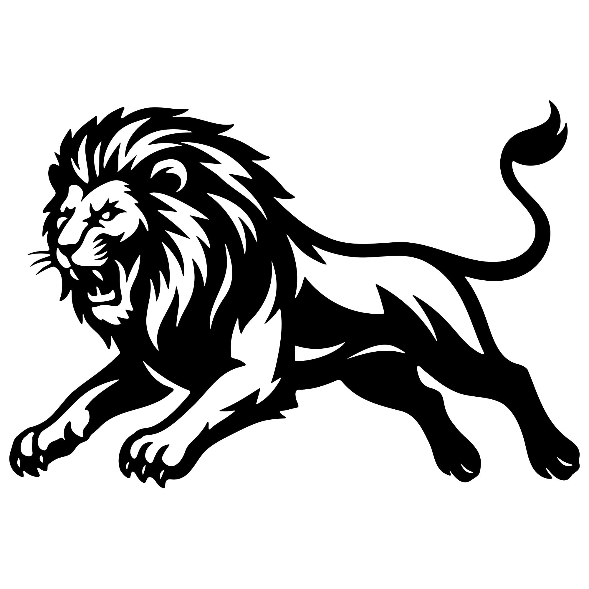 Lion DXF File – CNC Cutting Design | AWLION294