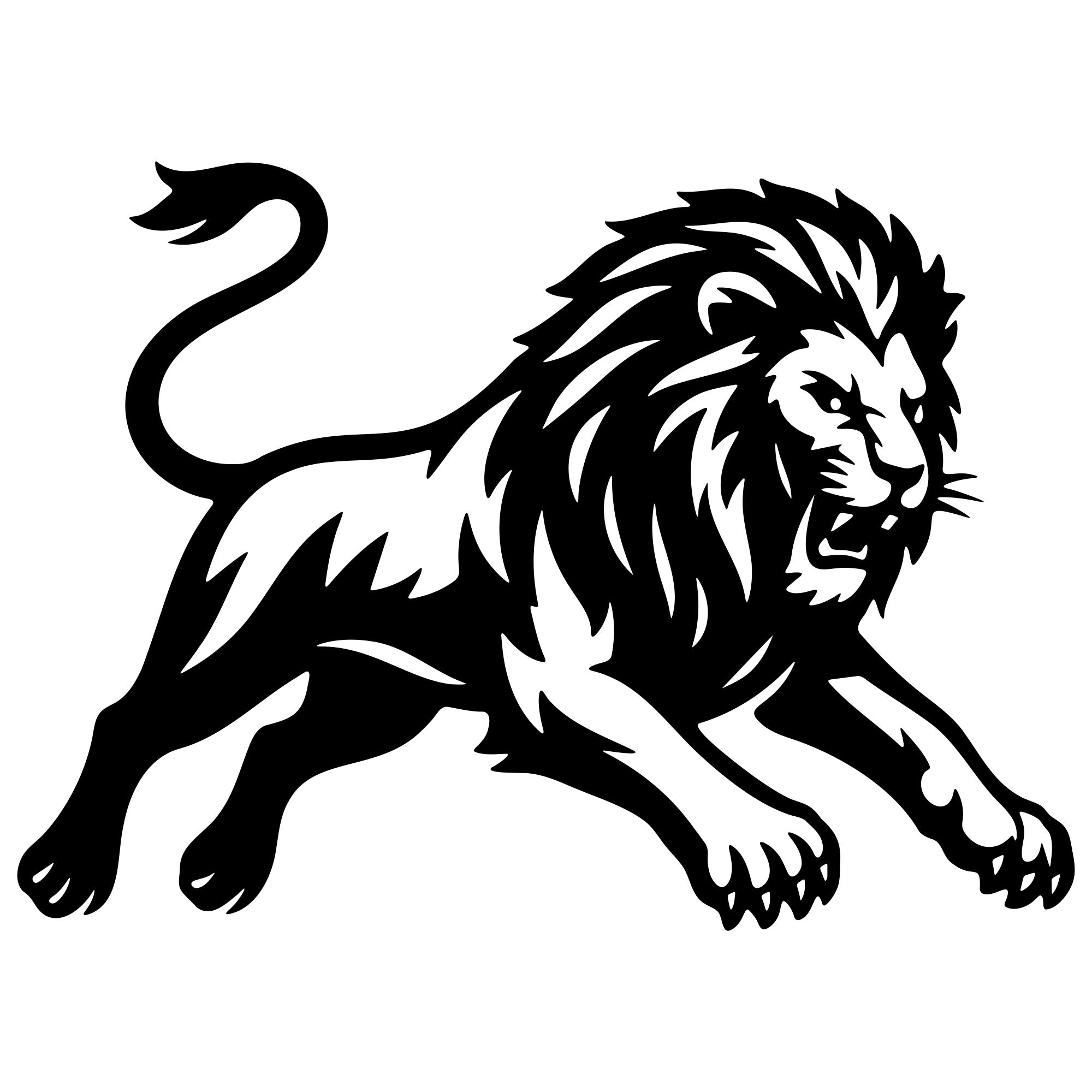 Lion DXF File – CNC Cutting Design | AWLION295