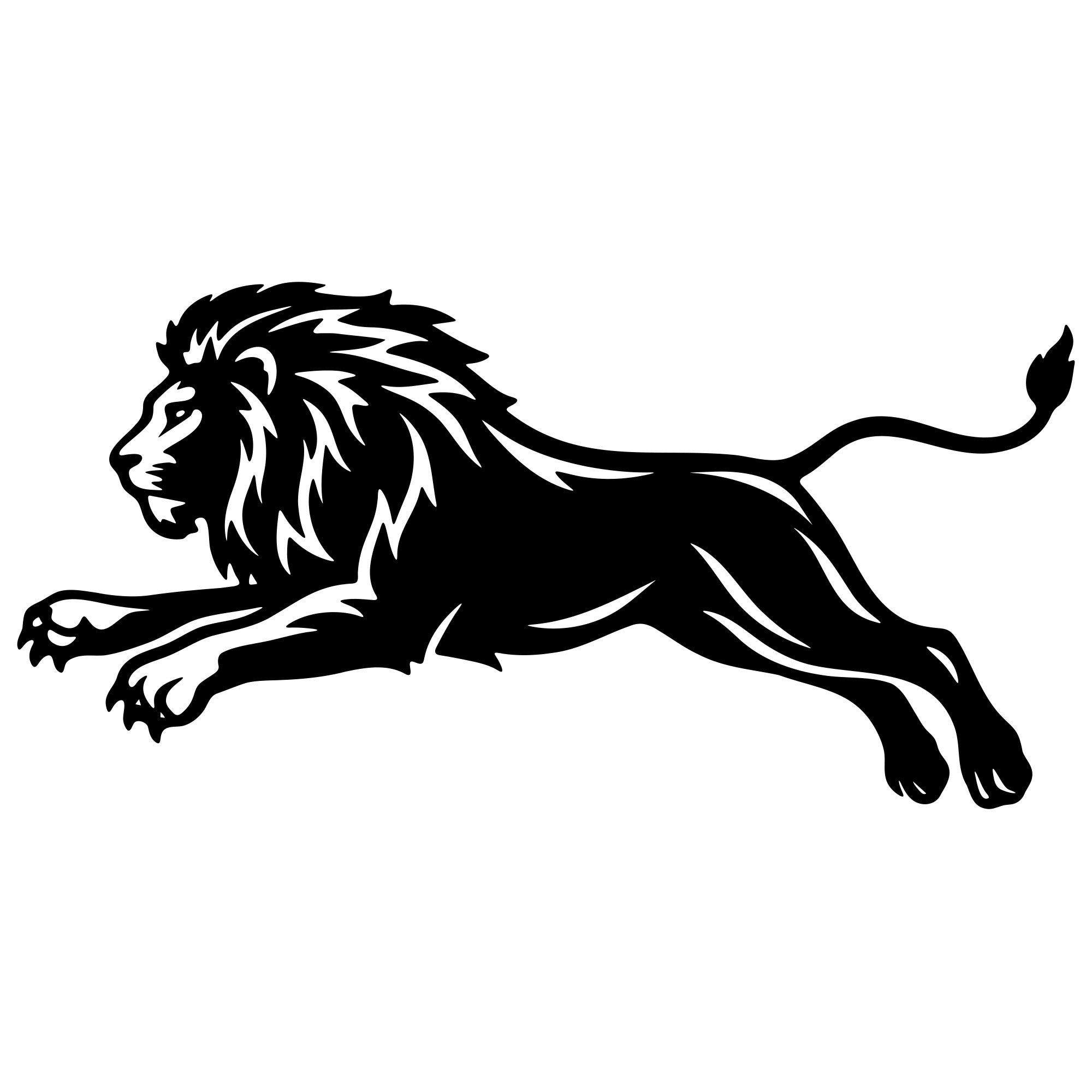 Lion DXF File – CNC Cutting Design | AWLION298