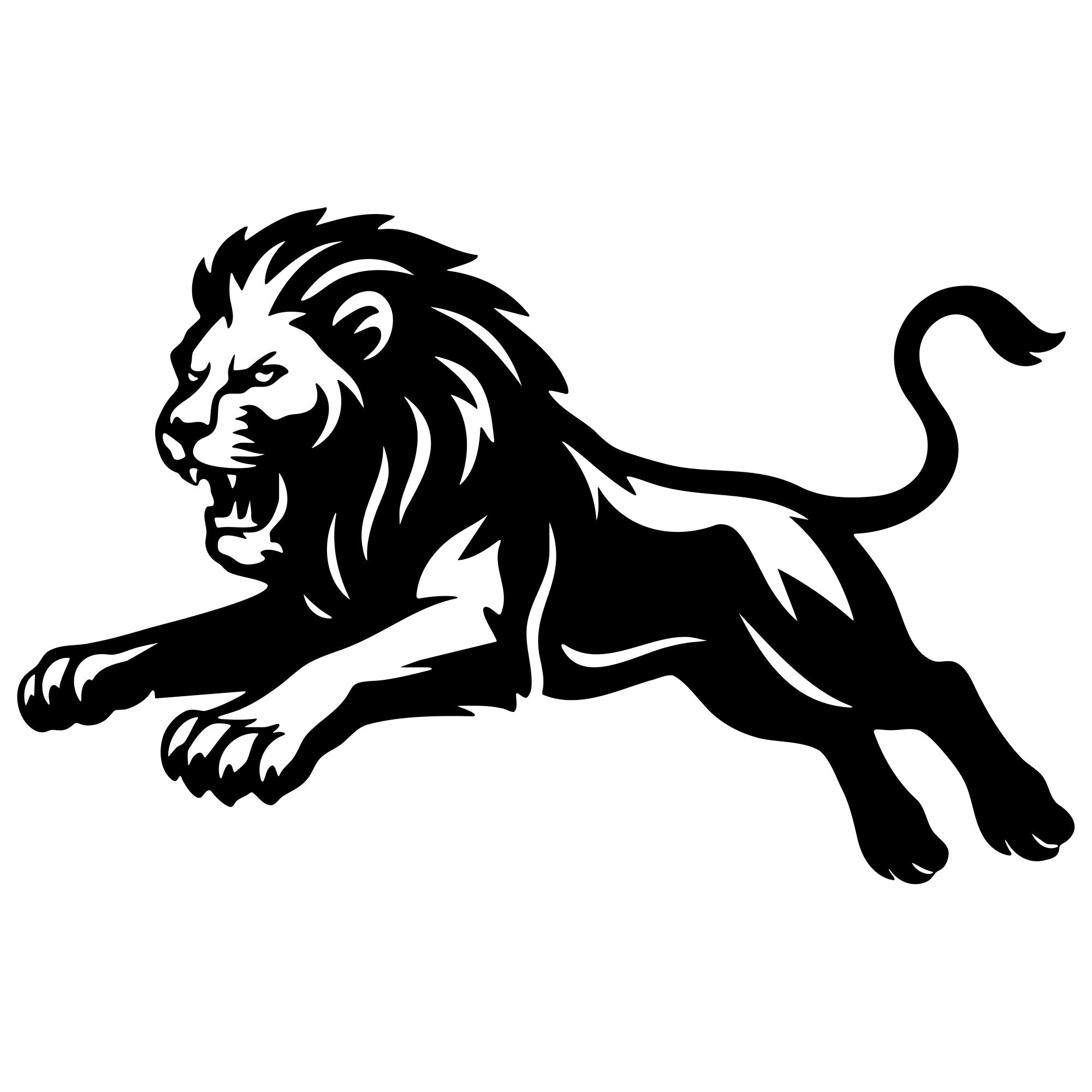 Lion DXF File – CNC Cutting Design | AWLION300